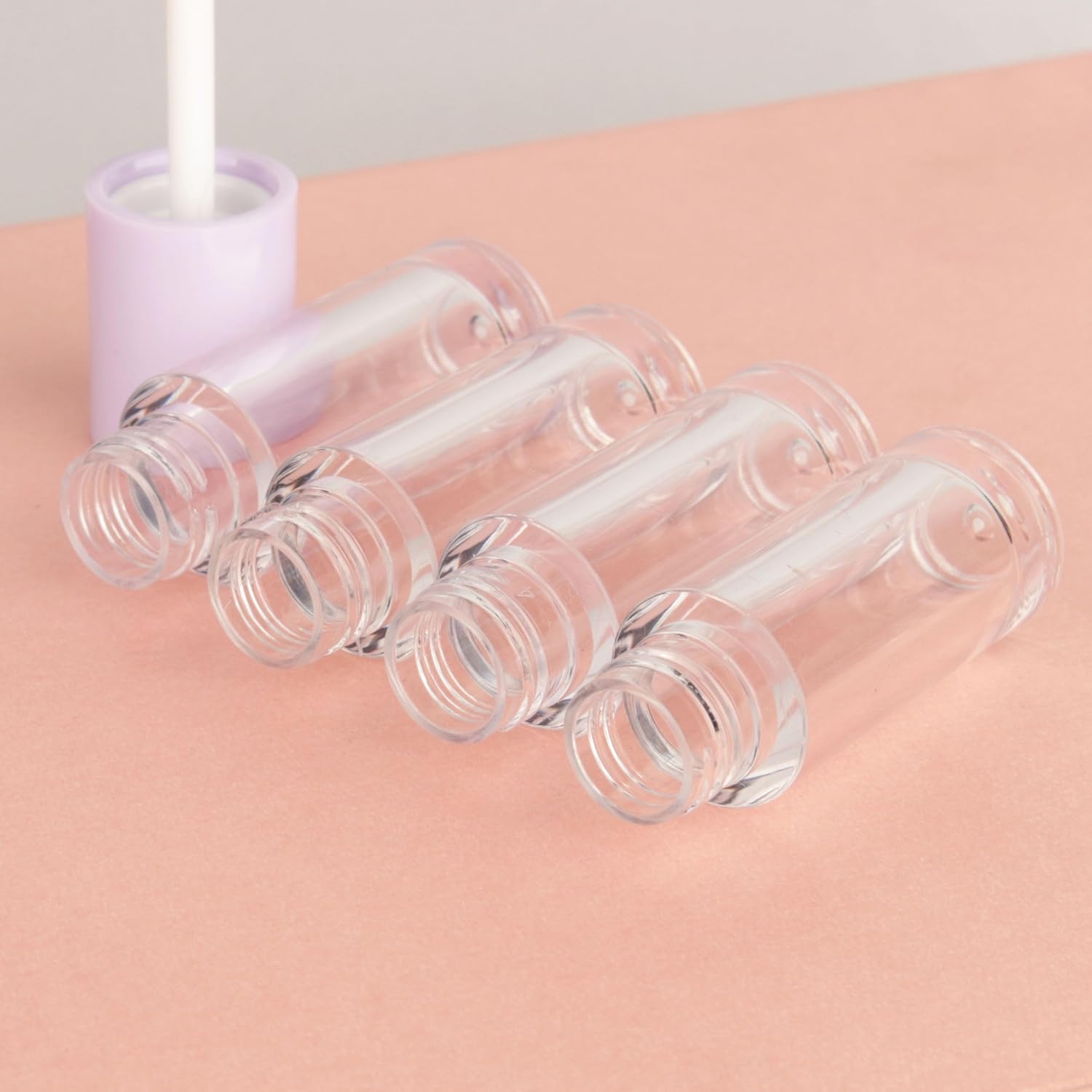 10 tubos de brillo de labios azules vacíos de 0.1 fl oz 0.08 onzas con aplicador de varita para botellas de tinte de aceite de labios, 10 unidades