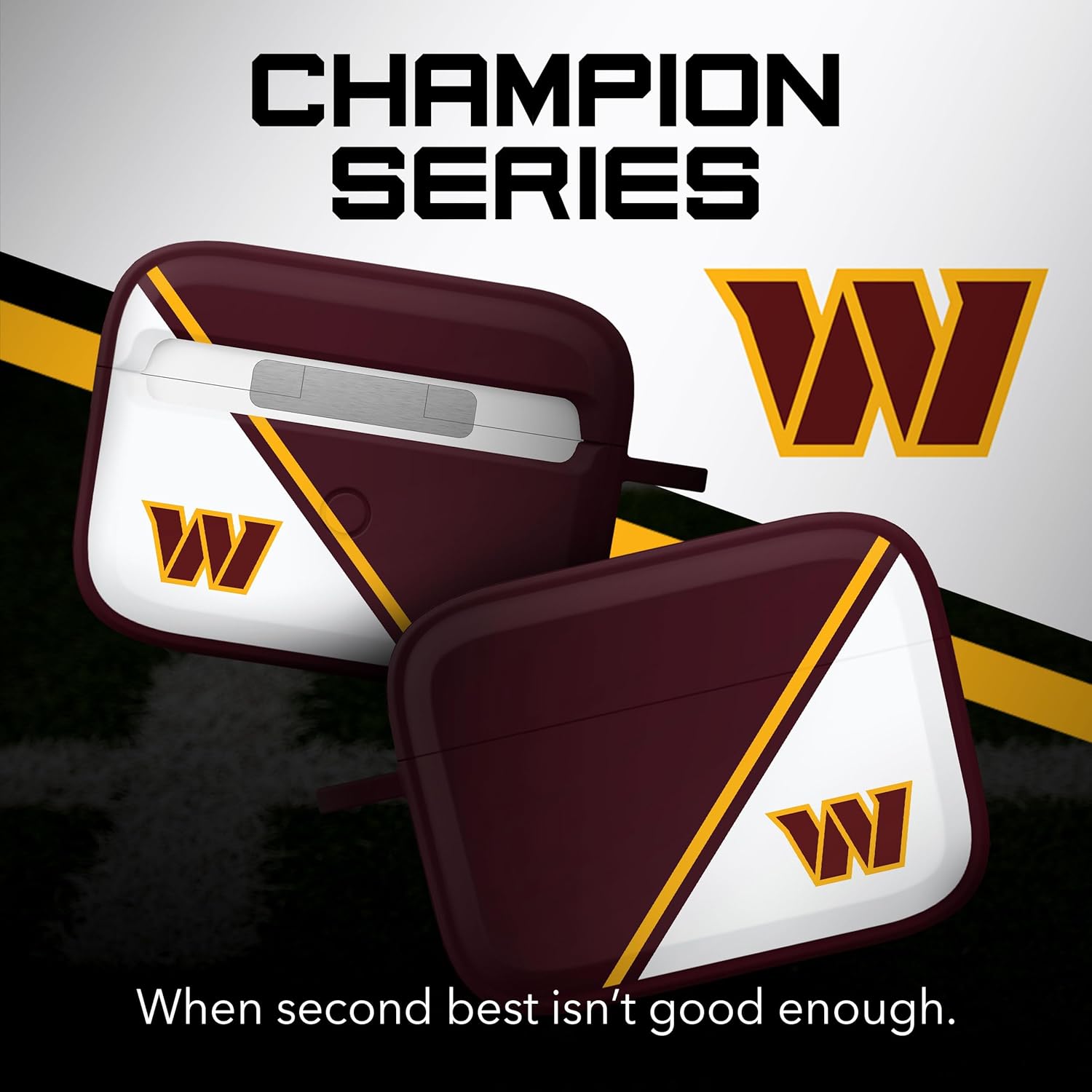 Game Time Washington Commanders HDX Champion Series – Funda compatible con Apple AirPods Pro