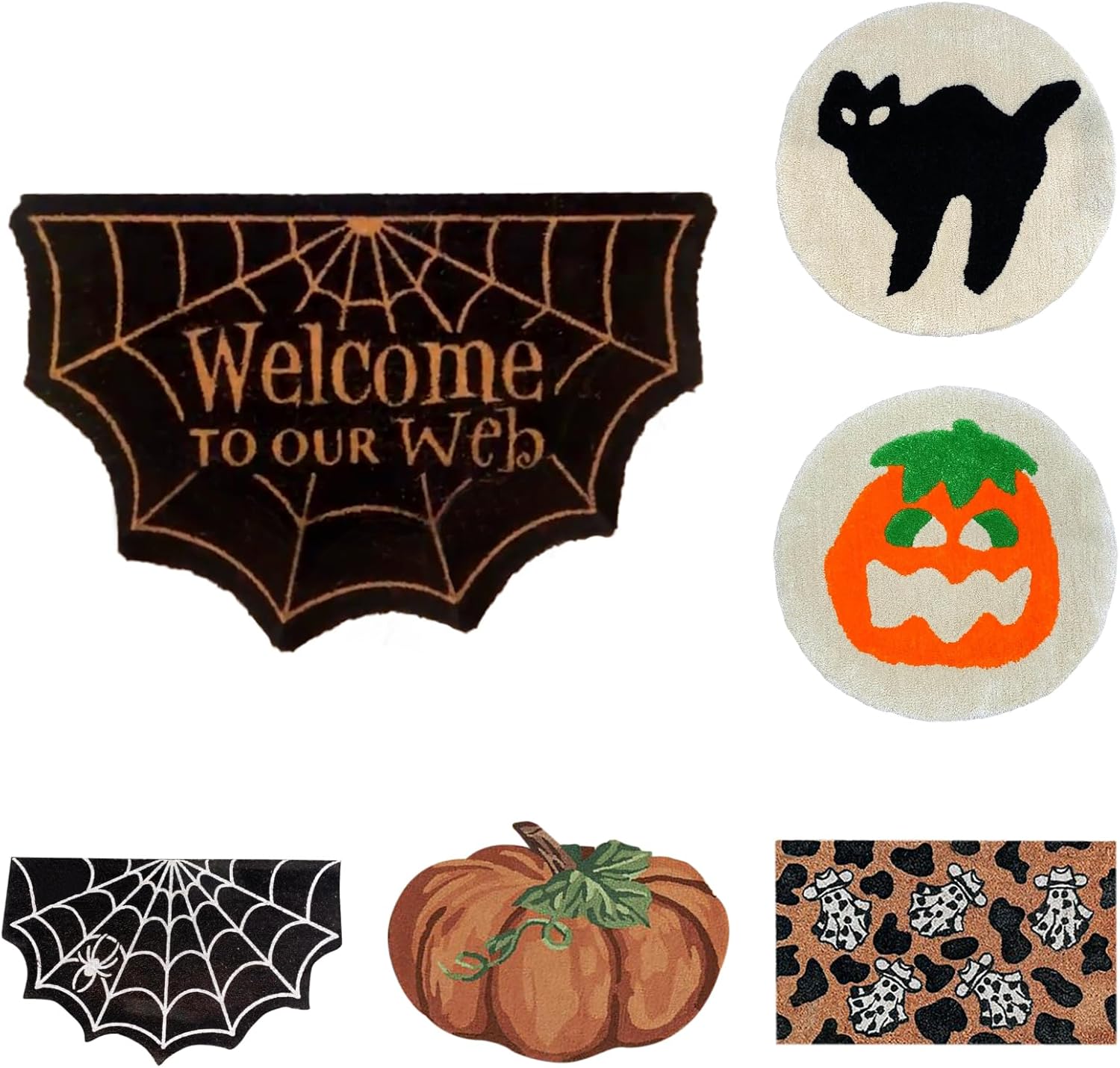 Alfombra de Halloween gótica, alfombra de bienvenida con diseño de calabaza, moderna, para sala de estar, dormitorio, decoración del hogar,
