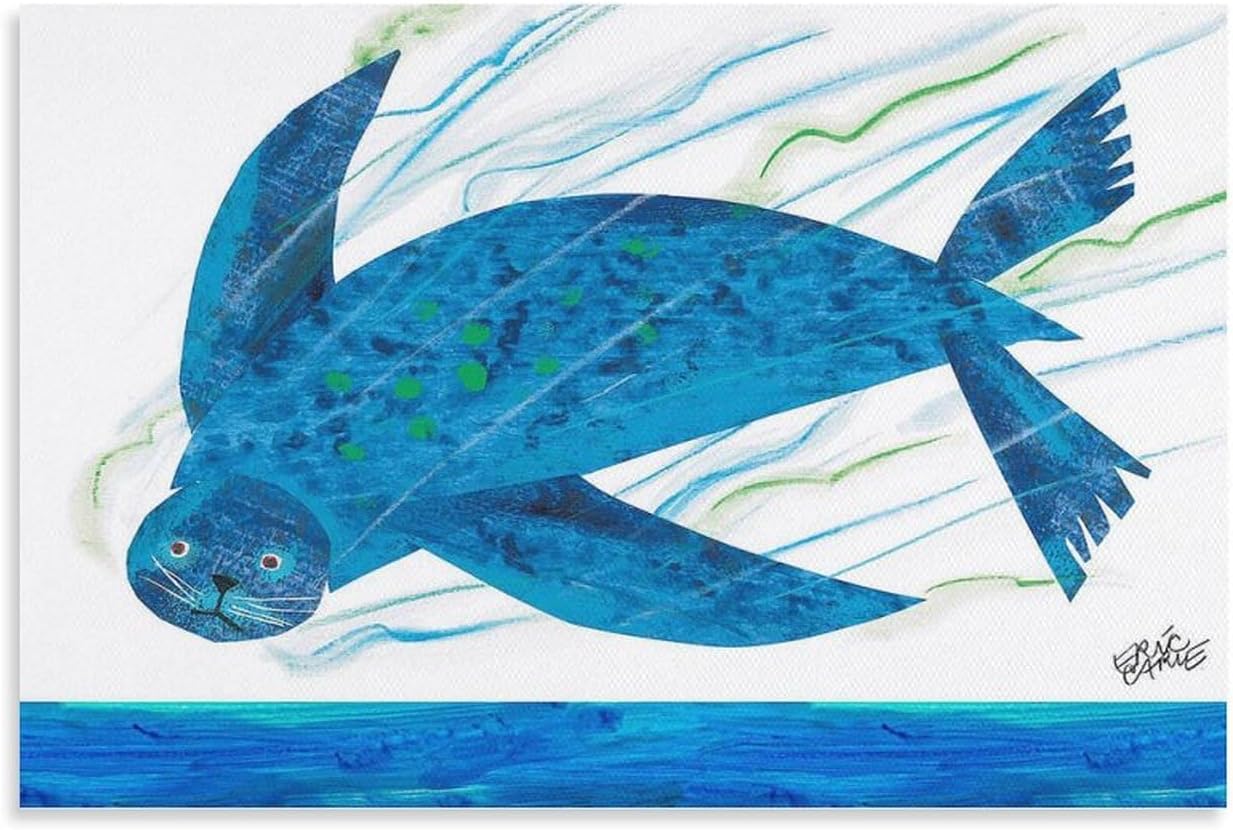Eric Carle – Póster de dibujo infantil de anime para niños, impresión de obras de arte, arte de pared, lienzo, decoración de regalo, pósteres