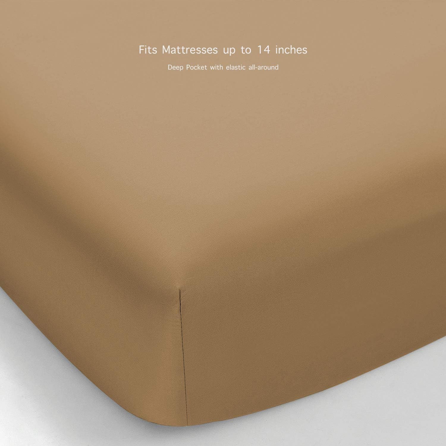 Basic Choice – Juego de sábanas de microfibra cepillada, Microfibra, Mocha, King