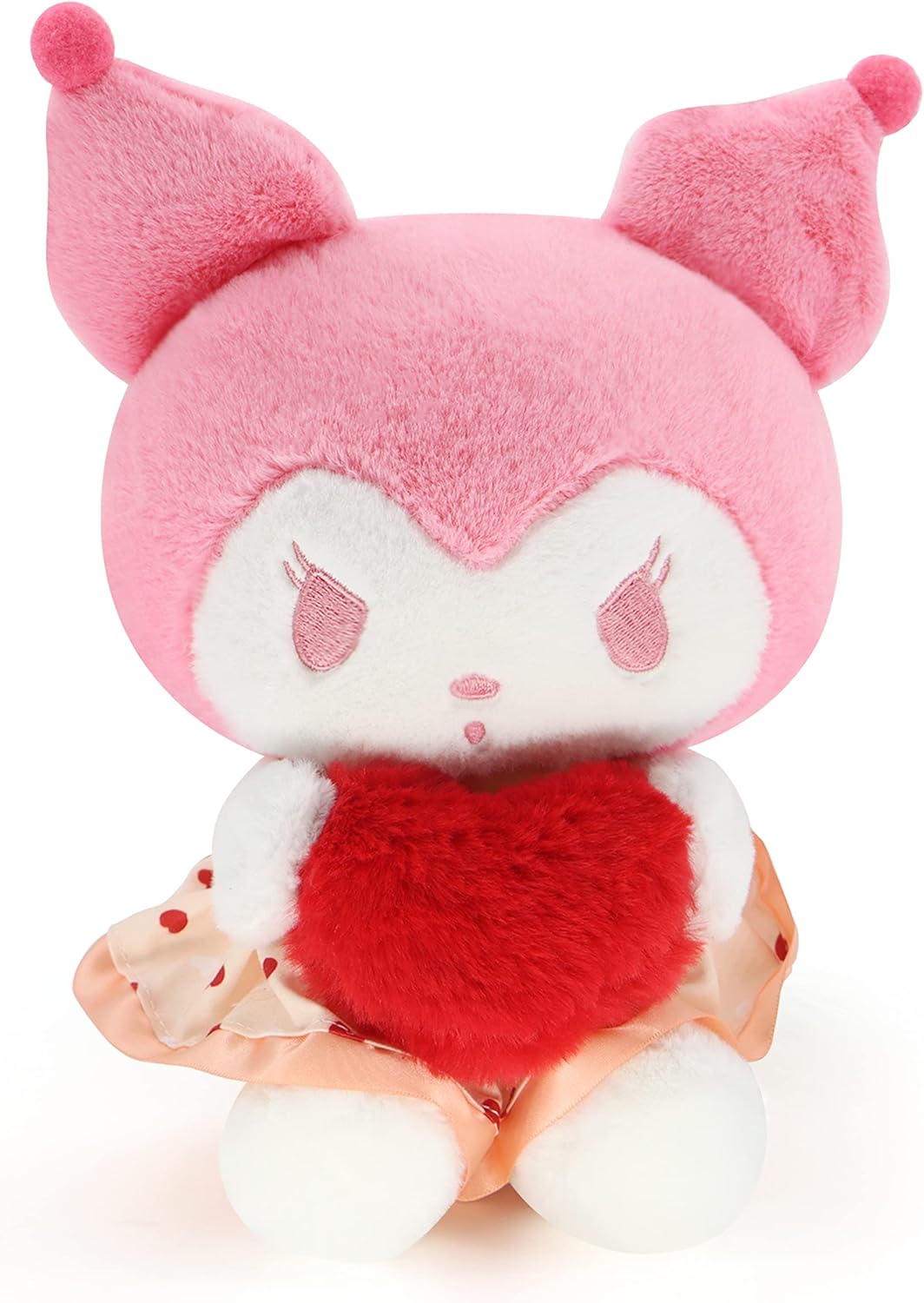 Ahlsense Lindo animal de peluche con corazón suave Kawaii, juguetes de peluche para niños, regalos de San Valentín para niñas, amantes de la