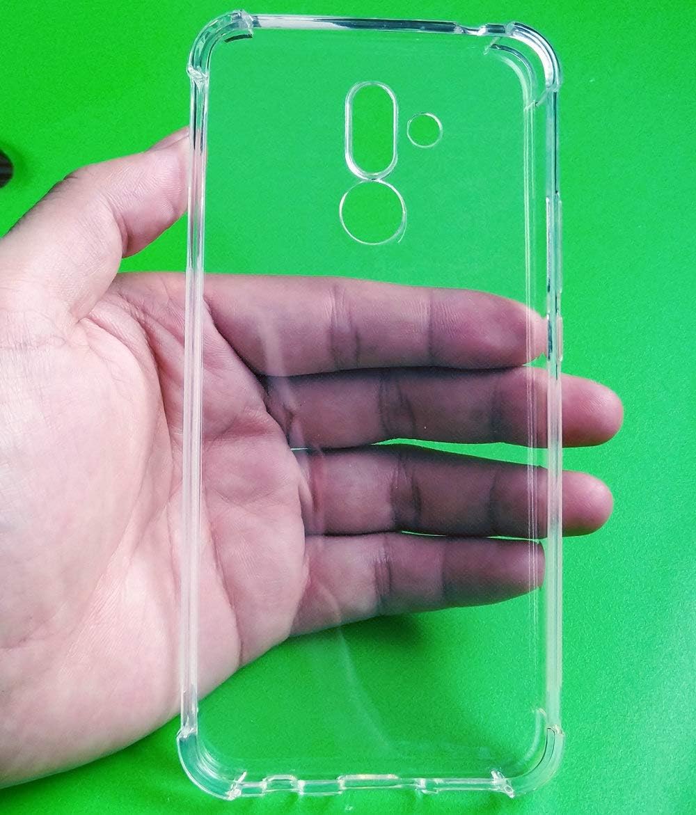 USTIYA Funda para Huawei Mate 20 Lite Clear TPU Cuatro Esquinas Funda Protectora Transparente Suave Funda
