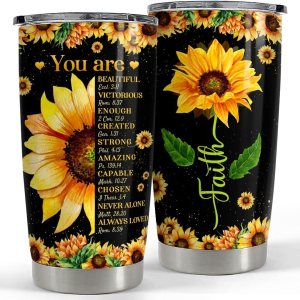 SANDJEST Vaso inspirador de 20 onzas, regalo cristiano, regalos inspiradores para mujeres, vasos con aislamiento de acero inoxidable motivacional, SANDJEST Vaso inspirador de 20 onzas, regalo cristiano, regalos inspiradores para mujeres, vasos con aislamiento de acero inoxidable motivacional,