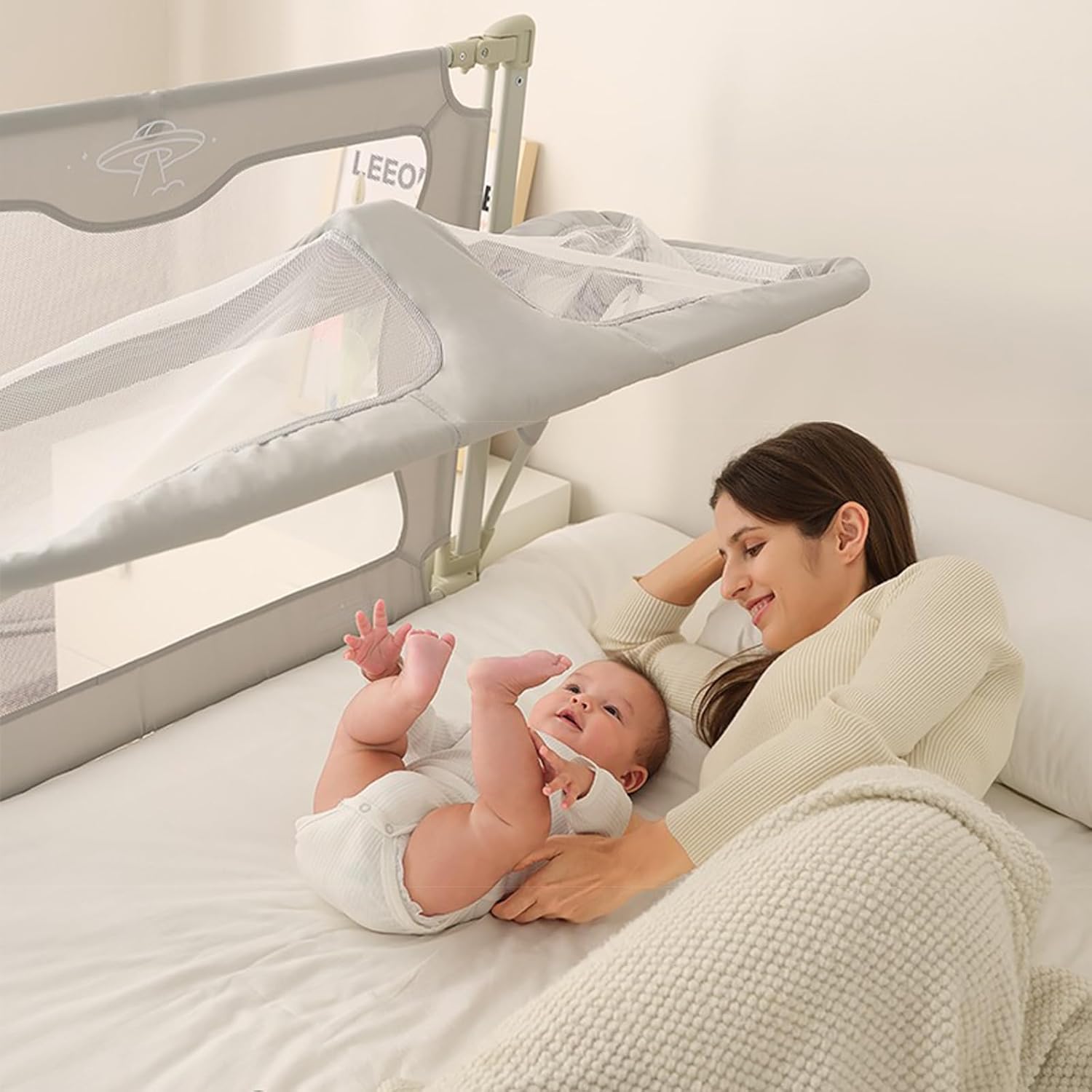 PANBAYI Cuna de noche 3 en 1  Cuna Next to Me, Co-Sleeper para bebé en la cama  en cuna y cama infantil con padres  Moisés de cama ideal para bebé