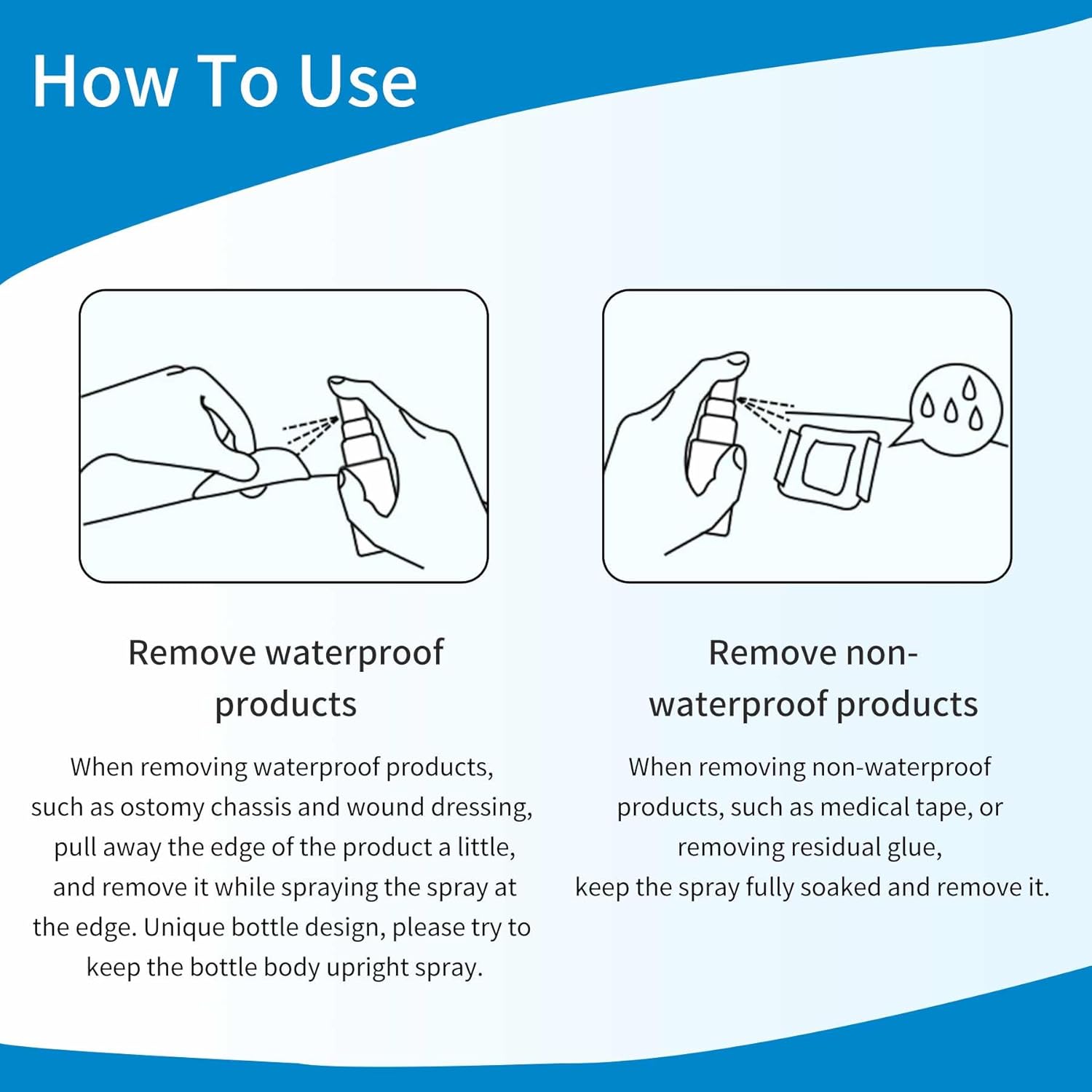 Spray removedor de adhesivo, removedor de adhesivo para piel, removedor de adhesivo médico, para cinta médica y aparatos adhesivos, sin picaduras, 1