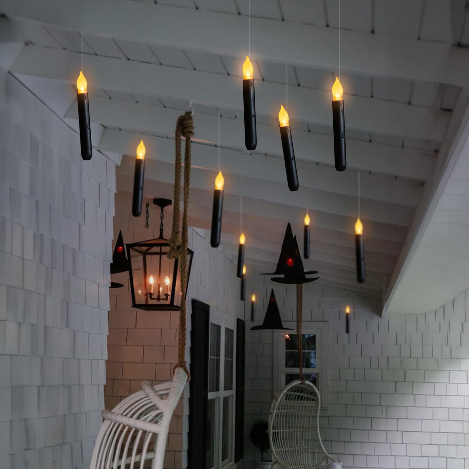 Velas LED sin llama, funciona con pilas, con control remoto y temporizador, vela eléctrica falsa para ventana parpadeante como cera real, vela