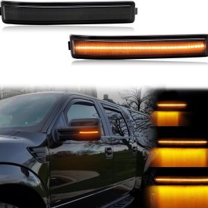 Luces intermitentes para espejo lateral, conjunto LED compatible con F150 2009-2014para Mark LT 2010-2014, lámpara intermitente de giro dinámico Luces intermitentes para espejo lateral, conjunto LED compatible con F150 2009-2014para Mark LT 2010-2014, lámpara intermitente de giro dinámico