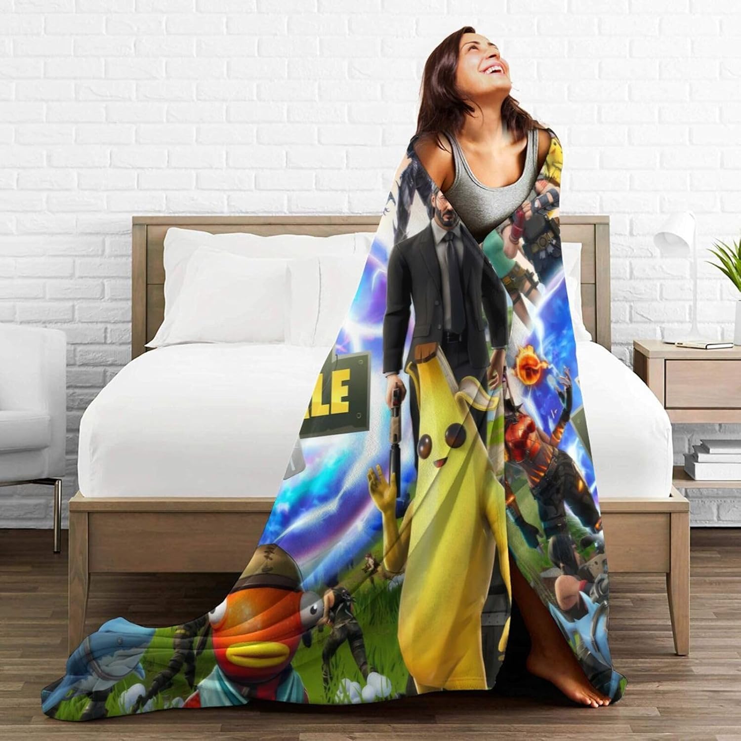 Manta de juego de dibujos animados, manta ultrasuave para sofá, cama, sala de estar, dormitorio, automóvil, 60 x 50 pulgadas