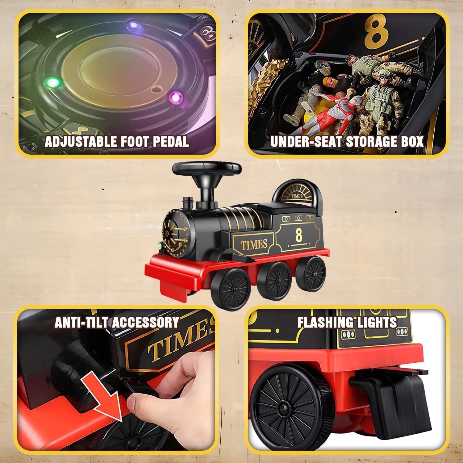 Juego de tren eléctrico de juguete con pista de 2 plazas, automóvil de carga, música, regalos ligeros de cumpleaños de Navidad para niños pequeños,