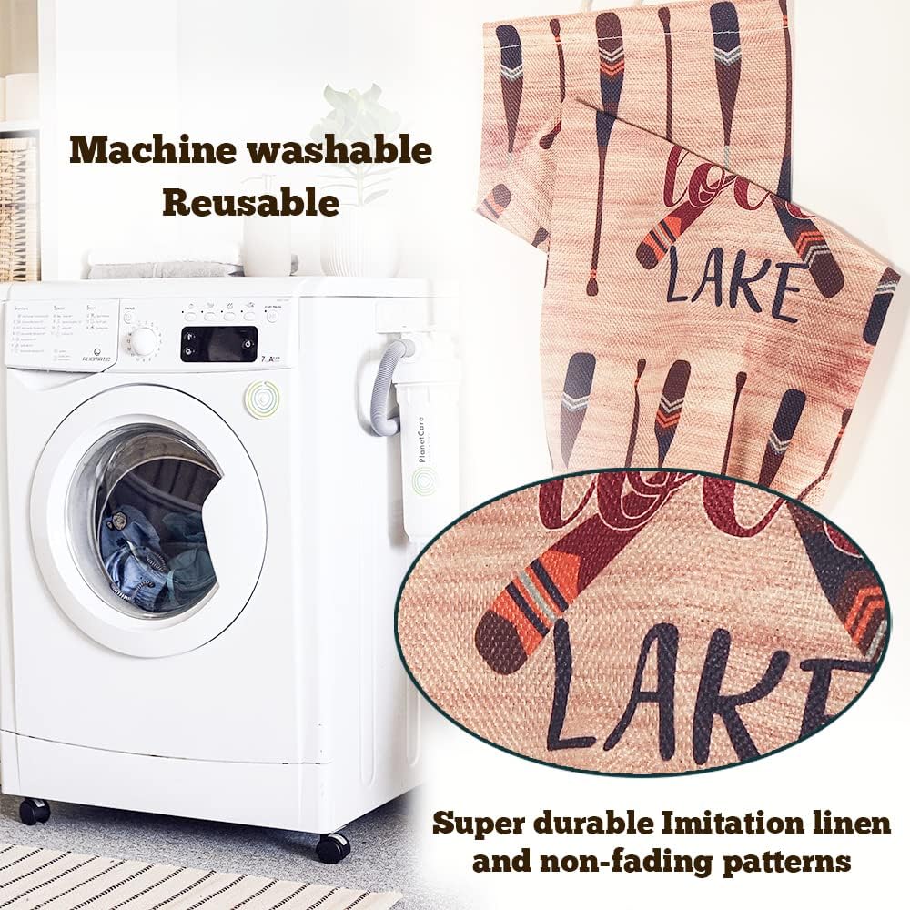 Lake House Decor – Juego de 2 dispensadores de bolsas de plástico para tienda de comestibles, almacenamiento y organización de bolsas de