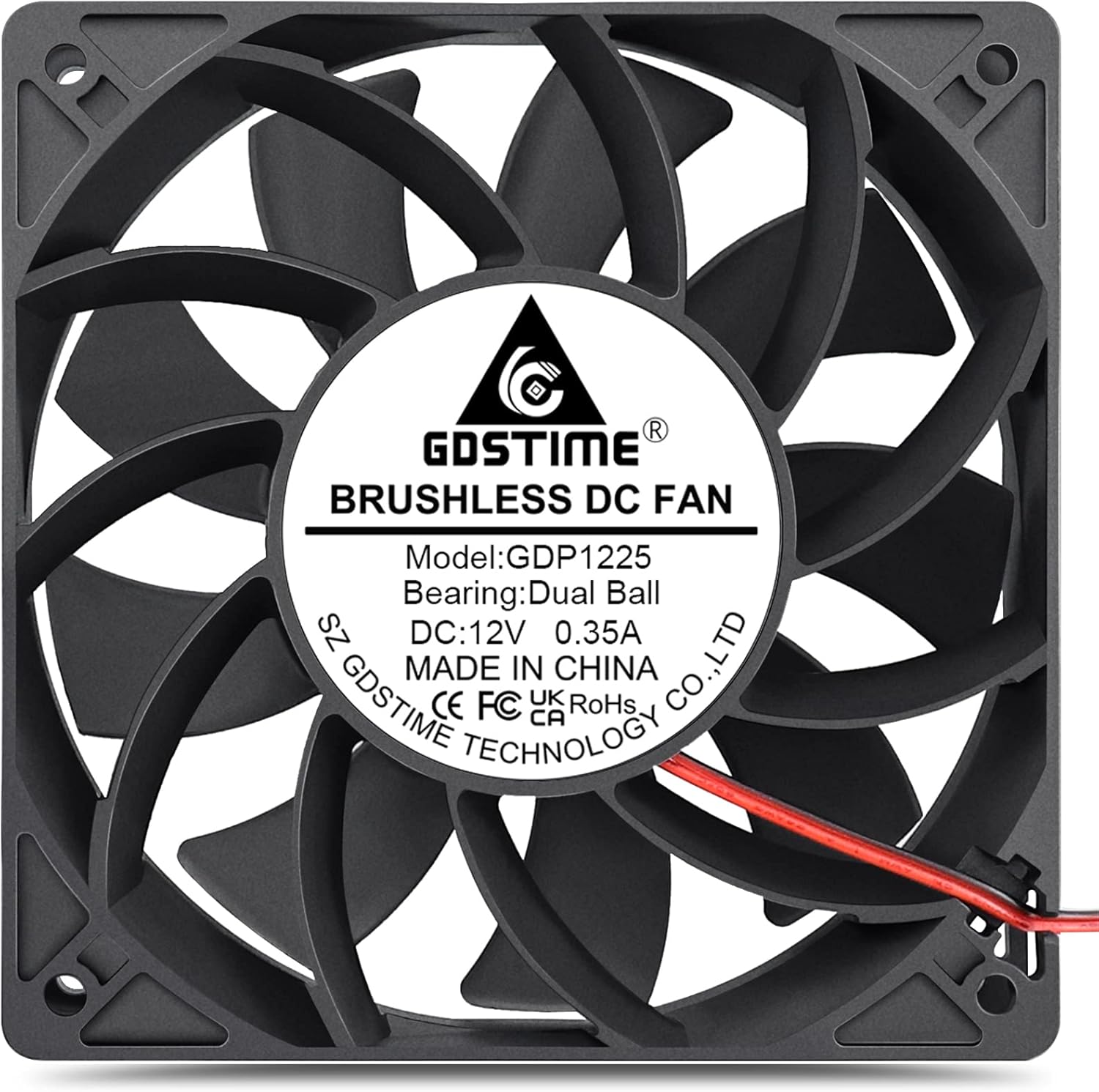 GDSTIME Ventilador de caja de 4.724 in, ventilador de presión de aire de aumento, ventilador de enfriamiento sin escobillas de 4.724 in x 0.984 in,