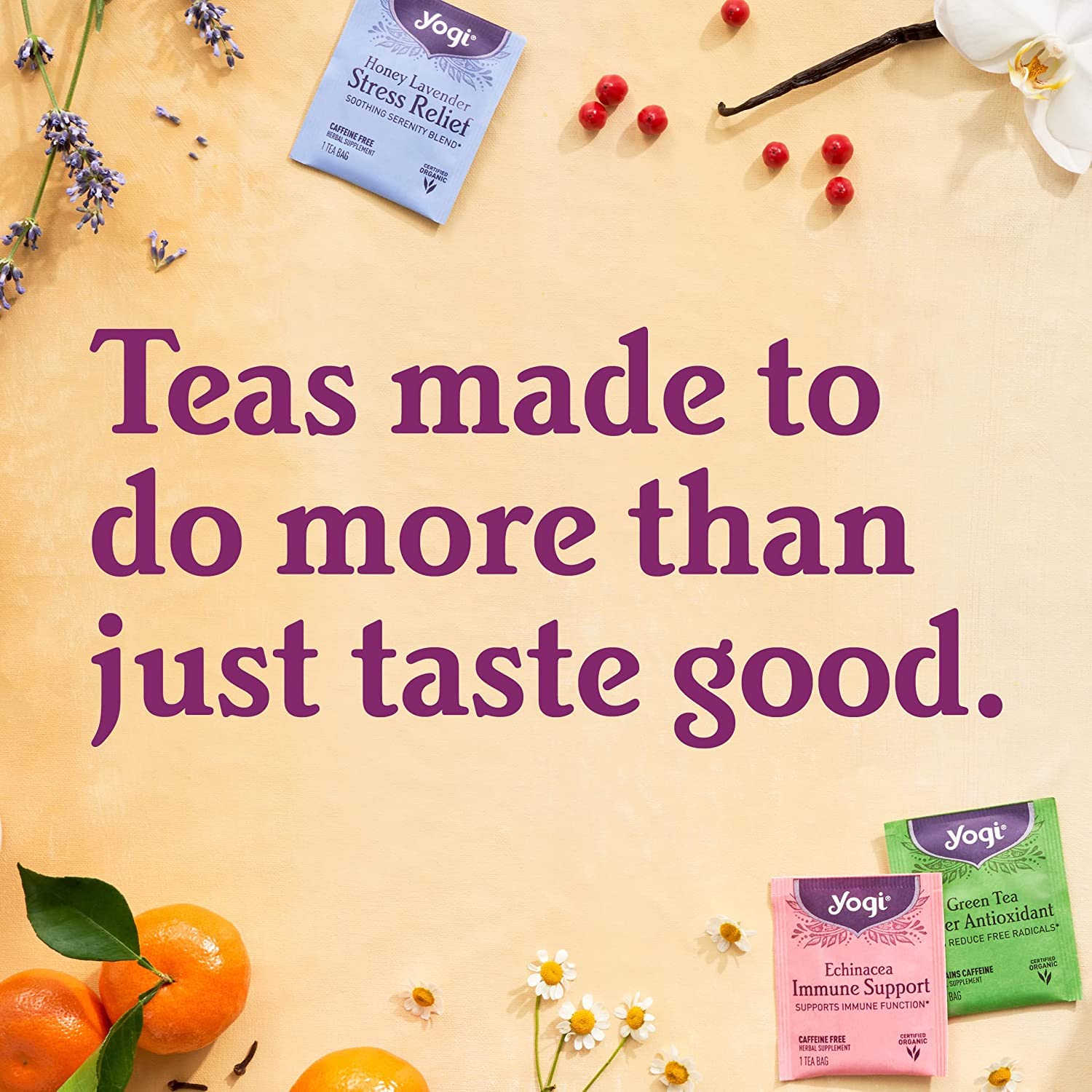 Yogi Té especiado Blackberry Focus Tea  16 bolsas de té por paquete (6 paquetes)  Té orgánico de mora para concentración con cafeína  Incluye hoja