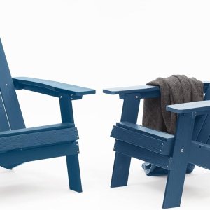 MXIMU Silla plegable Adirondack de plástico resistente a la intemperie, sillas Adorondic de plástico para exteriores para asientos de área de MXIMU Silla plegable Adirondack de plástico resistente a la intemperie, sillas Adorondic de plástico para exteriores para asientos de área de