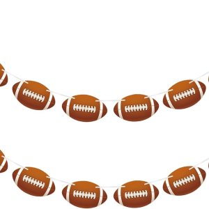2 piezas de decoración de fiesta de fútbol americano guirnalda colgante de fútbol recortes de papel de fútbol para fiesta de cumpleaños, suministros 2 piezas de decoración de fiesta de fútbol americano guirnalda colgante de fútbol recortes de papel de fútbol para fiesta de cumpleaños, suministros