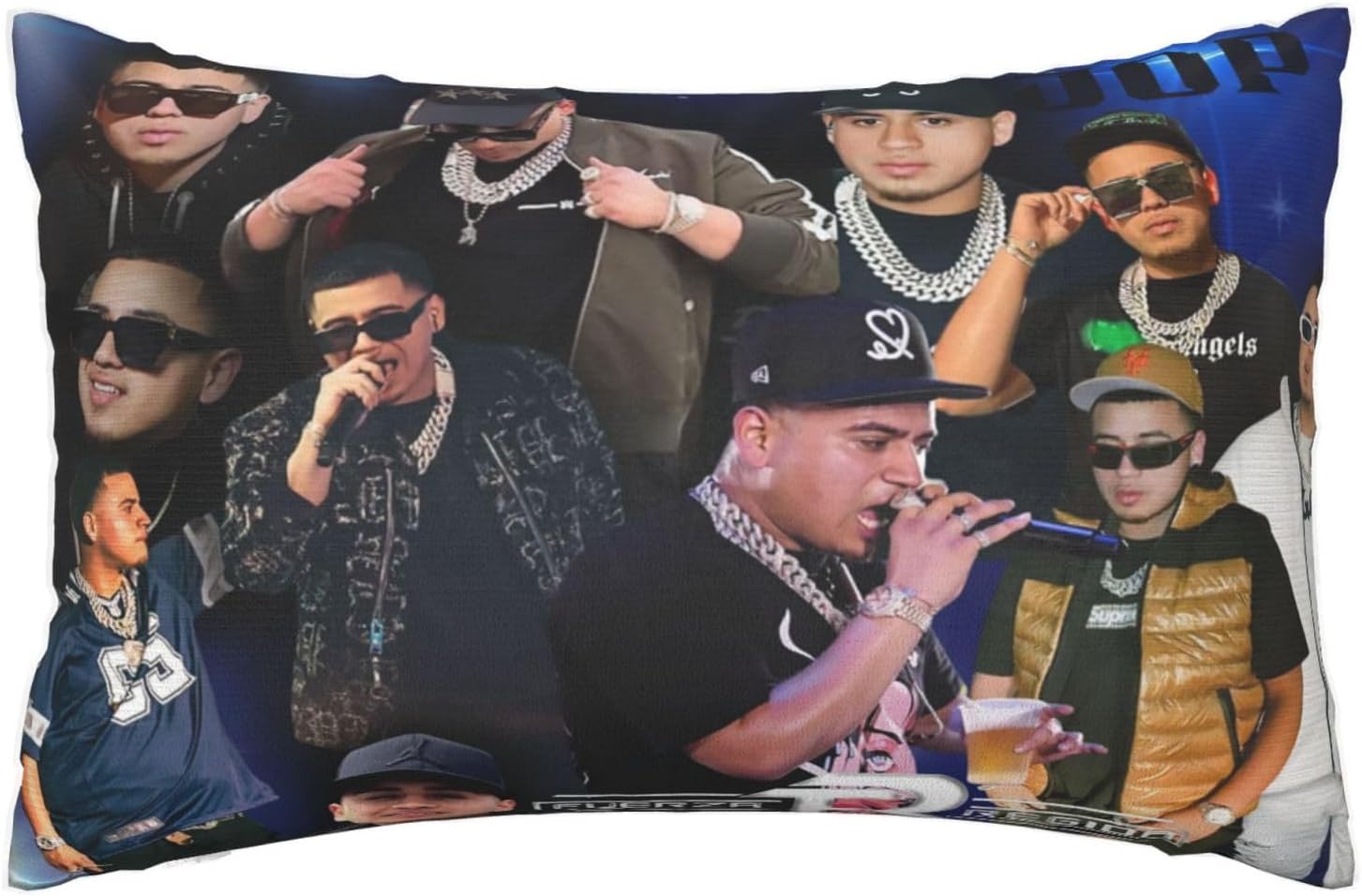 OBLUE Fuerza Singer Regida Band – Fundas de almohada de 20 x 30 pulgadas, funda de almohada para exteriores para decoración de sofá