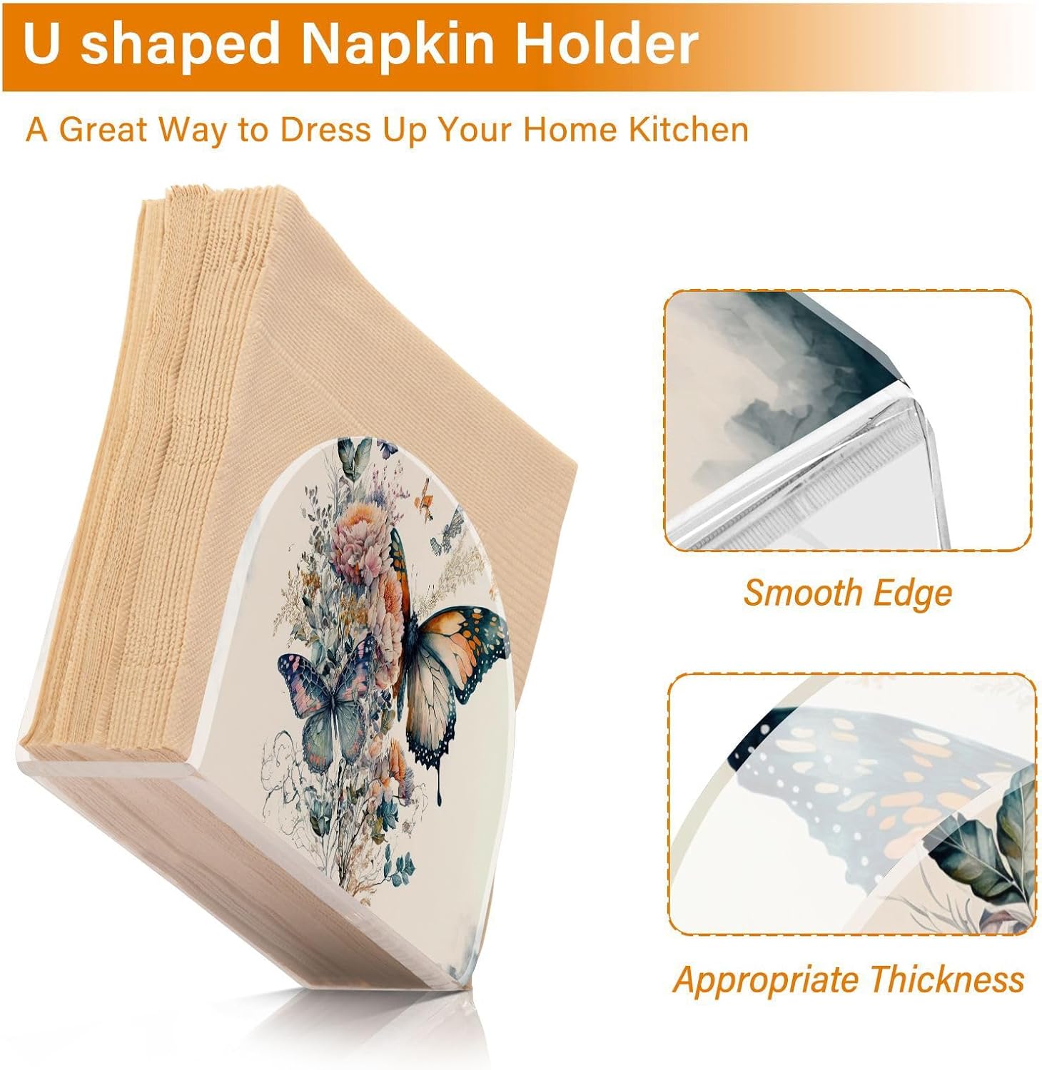 Servilletero de acrílico  Soporte para toallas de papel en transparente  Moderno soporte decorativo para servilletas de invitados para el hogar,