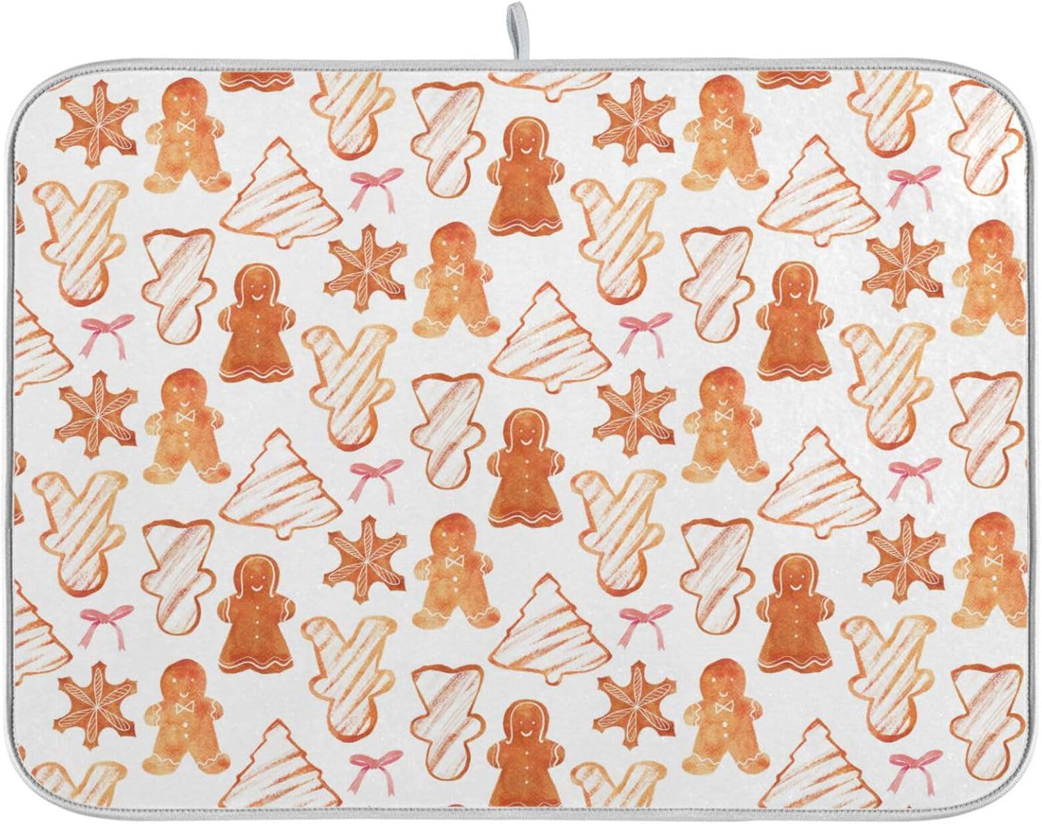 Tapete de secado de galletas de Navidad, lavable, absorbente, accesorios para encimera de cocina, escurridor de platos, tapetes para encimera de