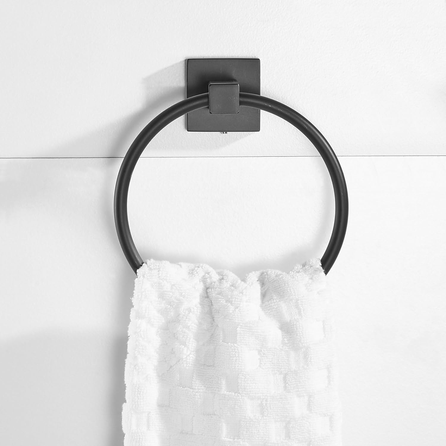 Soporte de papel higiénico negro, moderno soporte para toallas para pared de baño, soporte para toallas de papel higiénico negro mate, soporte para