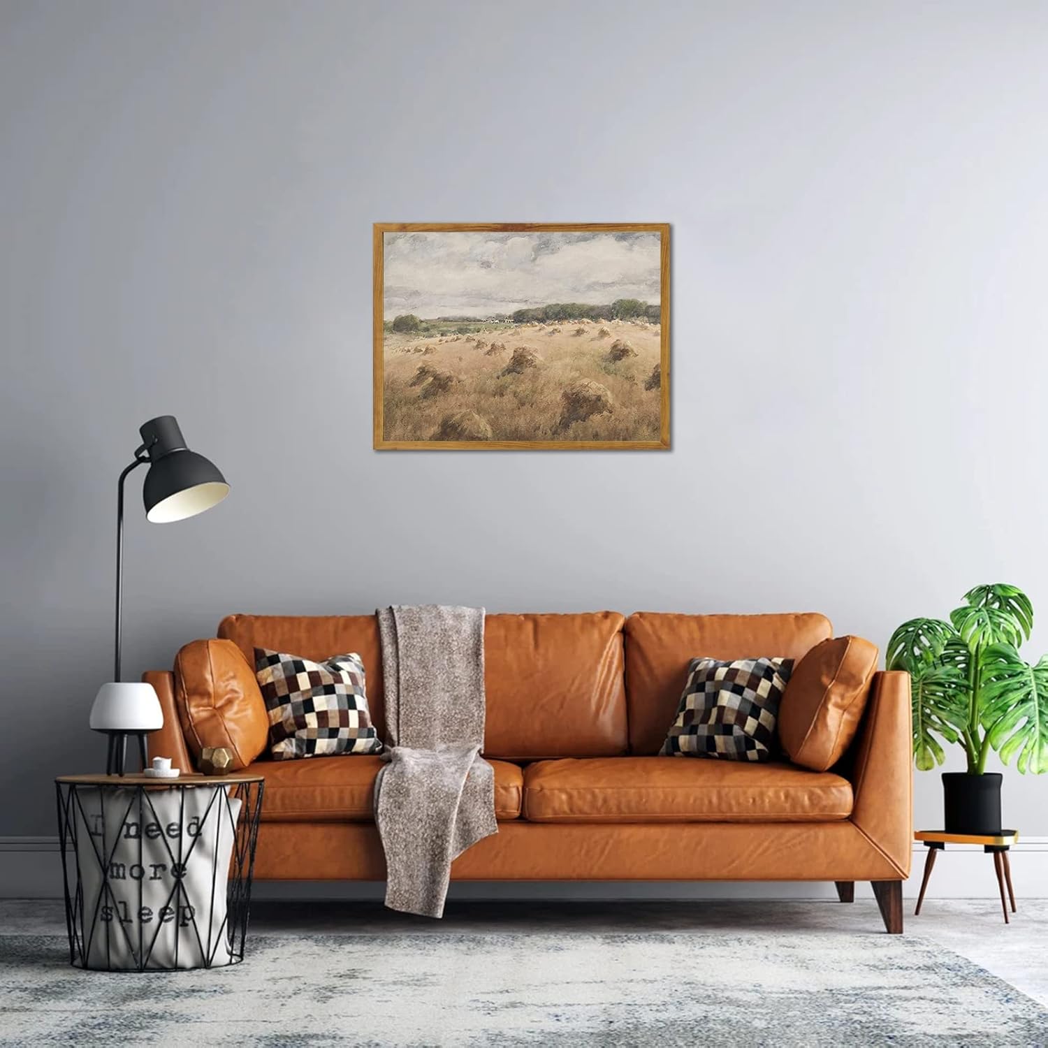 Lienzo decorativo para pared, diseño de paisaje, impresiones para decoración del hogar, pajares de arroz, lienzo, arte de pared, lienzo de campo