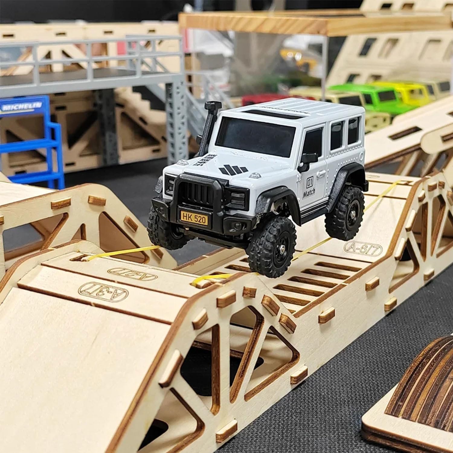 captainrc LDARC RC Crawler 143 RTR Mini 4WD RC Rock Truck 2.4Ghz Hobby Grade RC Car Model Mini RC Buggy, viene con un cuerpo blanco DIY (amarillo