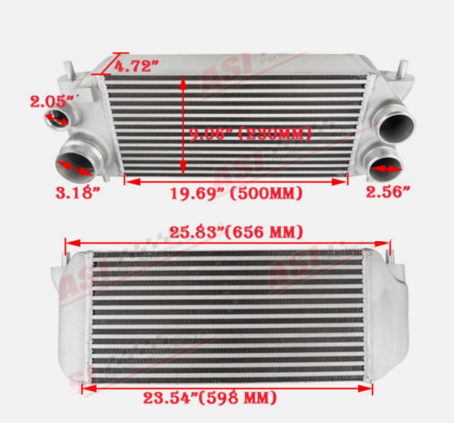 Reemplazo de aluminio Turbo Intercooler para Ford F150 2015-2020 2016 2.7L 3.5L EcoBoost