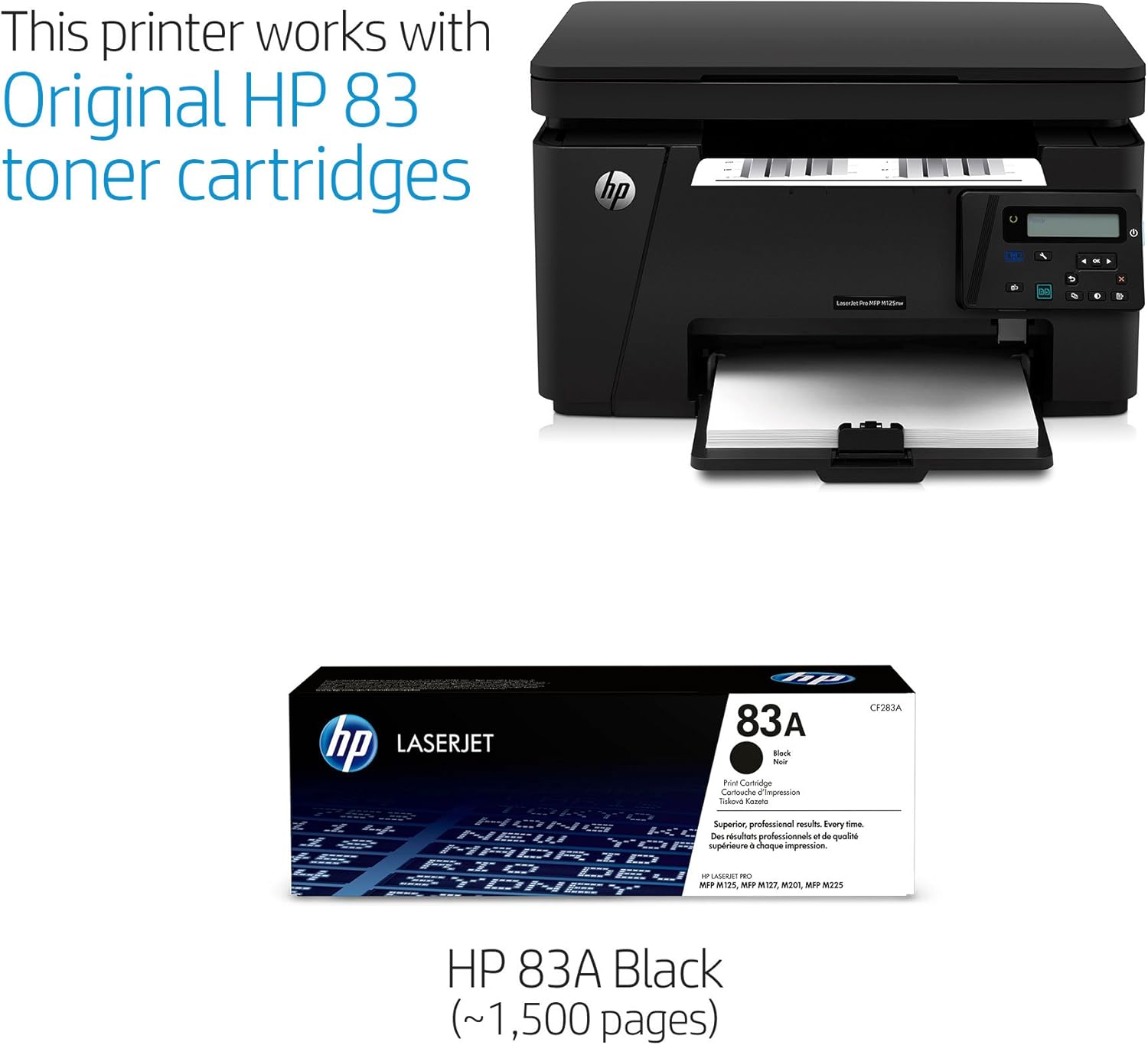 HP -Impresora LaserJet Pro M125nw todo en uno, inalámbrica. CZ173A