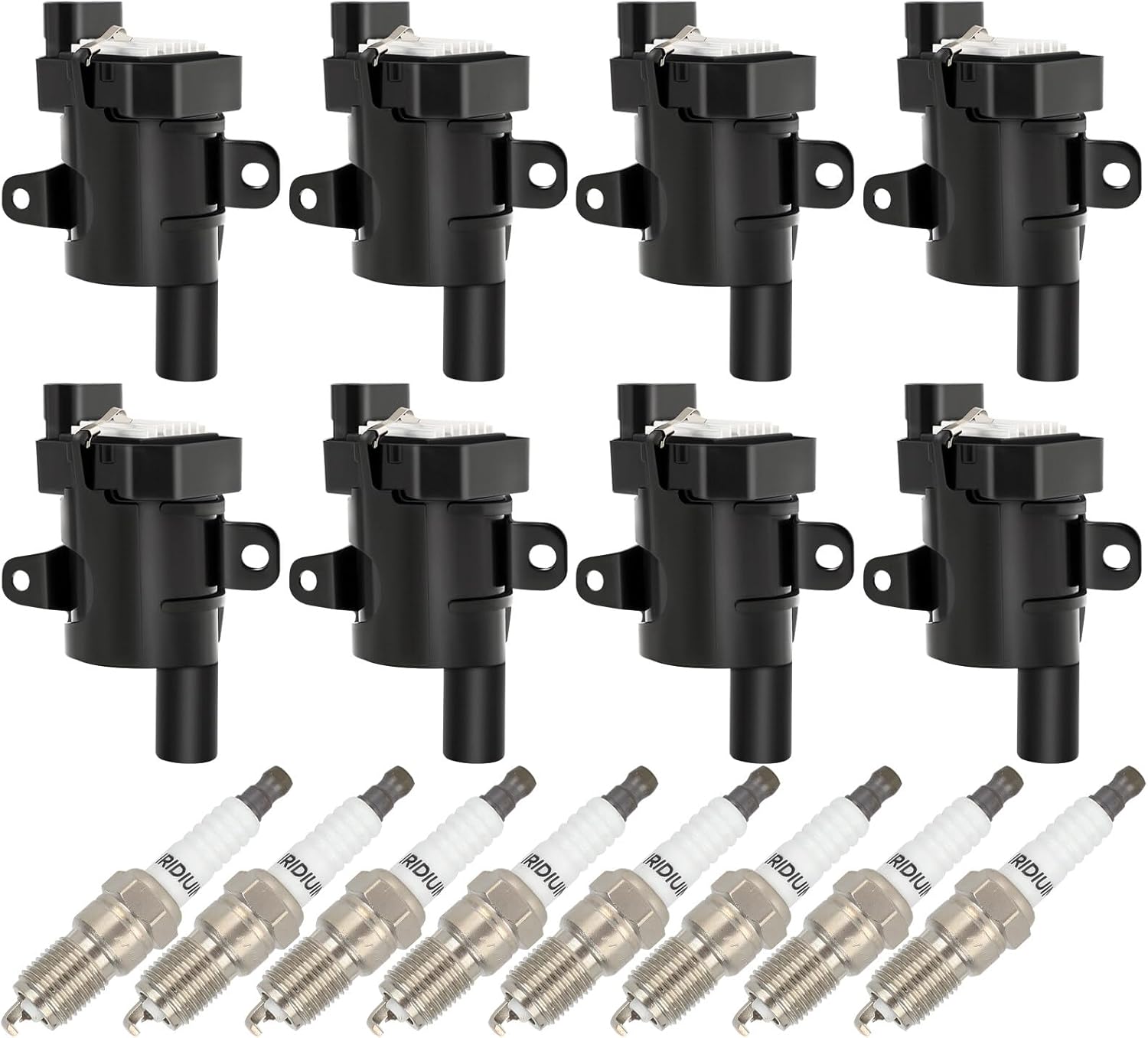 ECCPP 12622553 1 8 bobinas de encendido con 8 bujías de iridio para Chevrolet para Buick para Cadillac Tahoe Rainier Escalade Ascender 4.8L 5.3L