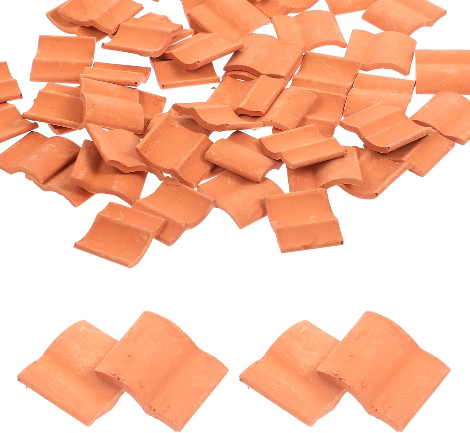 Vaguelly Brick – Juego de 50 piezas de mini ladrillos de techo, 116 de ladrillos rojos pequeños, modelo miniatura, ladrillos de cemento, juego de