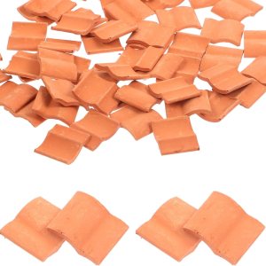 Vaguelly Brick – Juego de 50 piezas de mini ladrillos de techo, 116 de ladrillos rojos pequeños, modelo miniatura, ladrillos de cemento, juego de Vaguelly Brick – Juego de 50 piezas de mini ladrillos de techo, 116 de ladrillos rojos pequeños, modelo miniatura, ladrillos de cemento, juego de