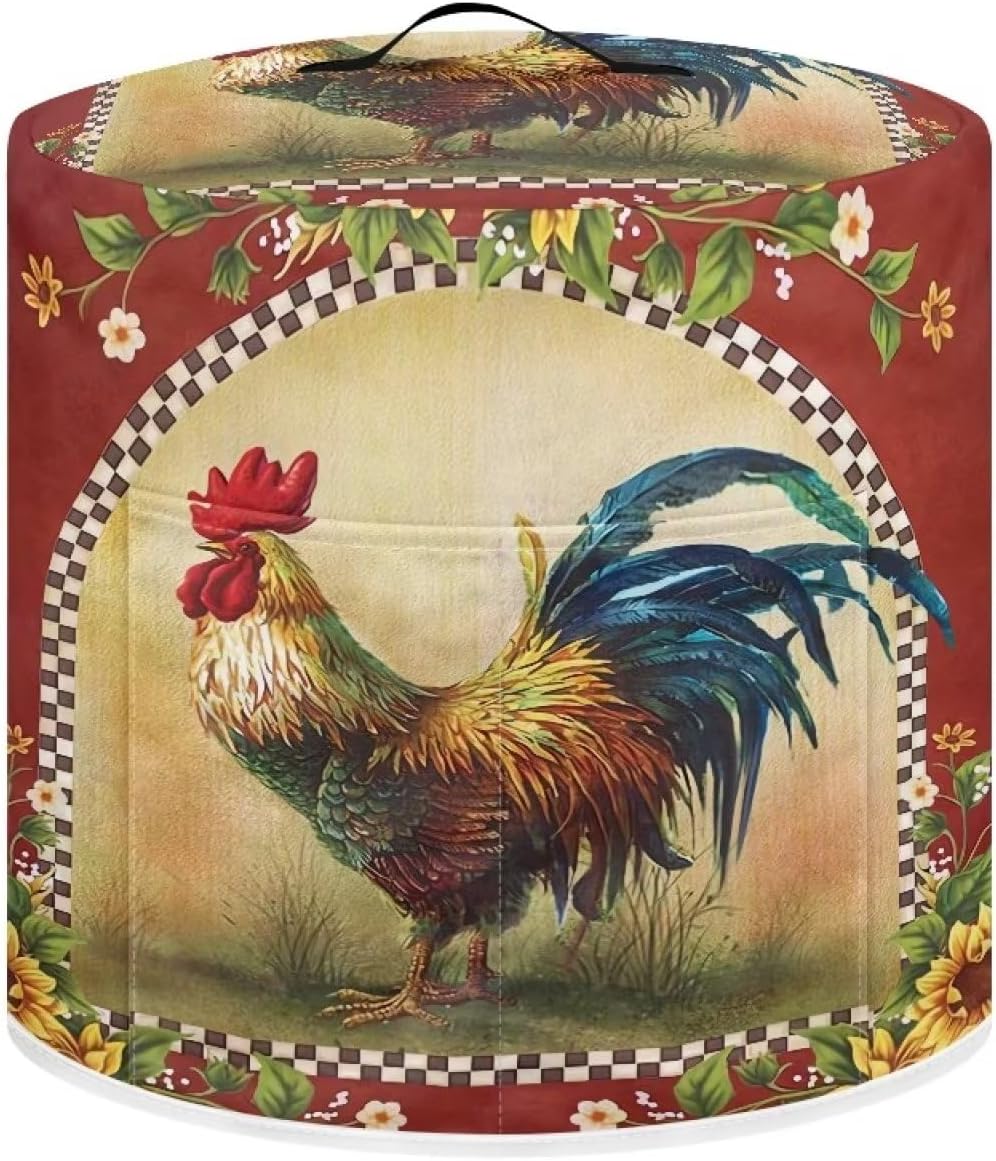 Cubierta de olla a presión de gallo, a prueba de polvo y huellas dactilares, cubierta de protección para olla a presión redonda, olla arrocera para