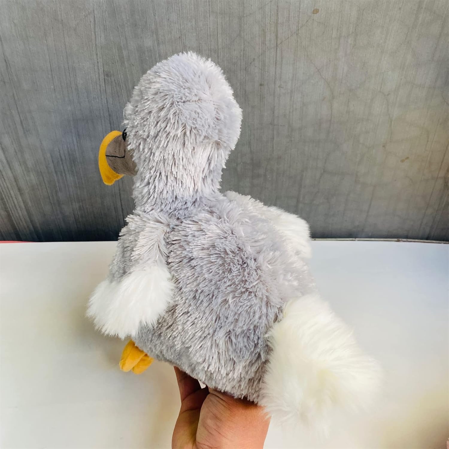 Whrigud Almohada de peluche realista de pájaro Dodo de 11 pulgadas, juguete de peluche suave y feo de pájaros grandes, almohadas de animales de