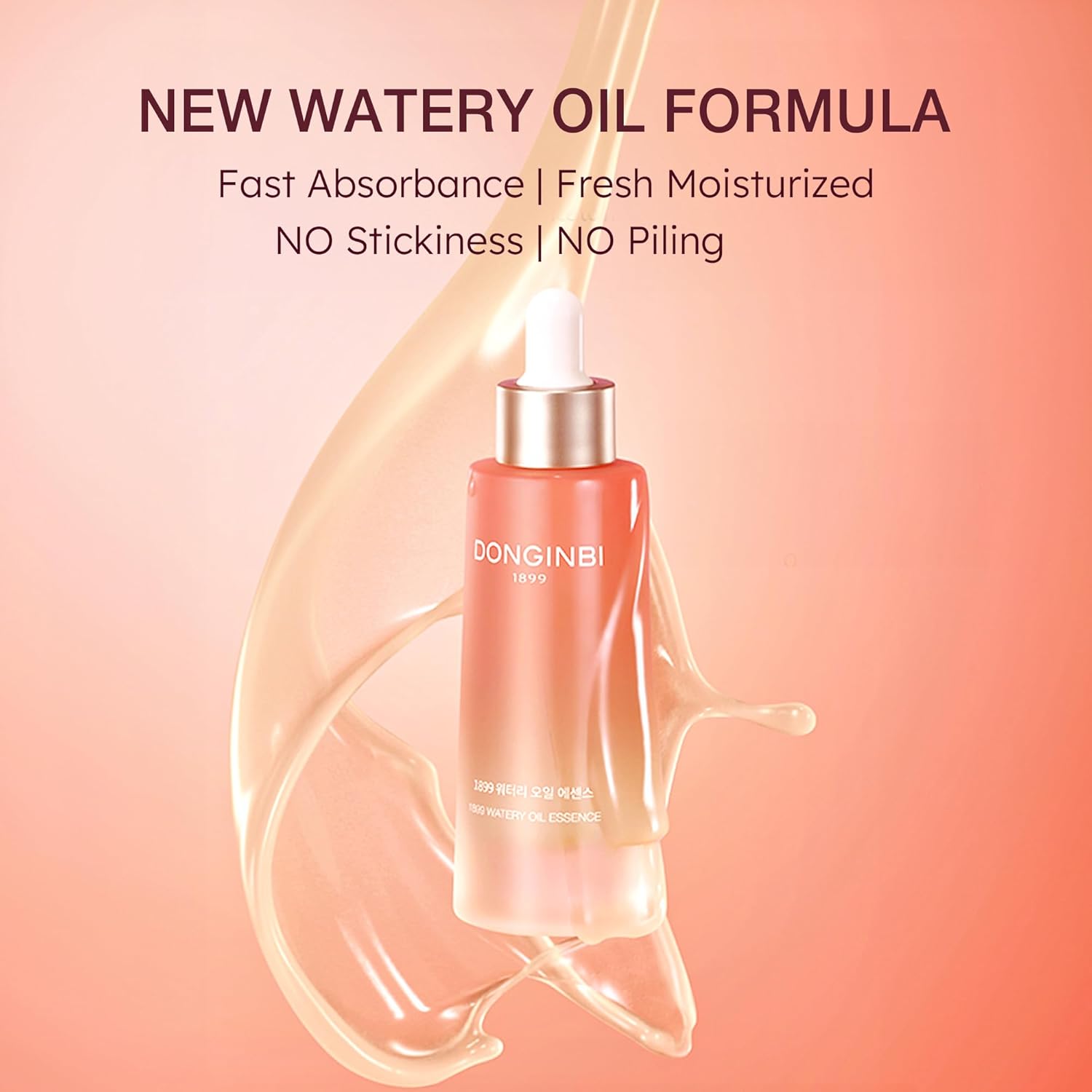 Donginbi Esencia de aceite acuoso de ginseng rojo 1899 (1.0 fl oz), esencia facial de absorción rápida para brillo de piel con aceite de ginseng rojo
