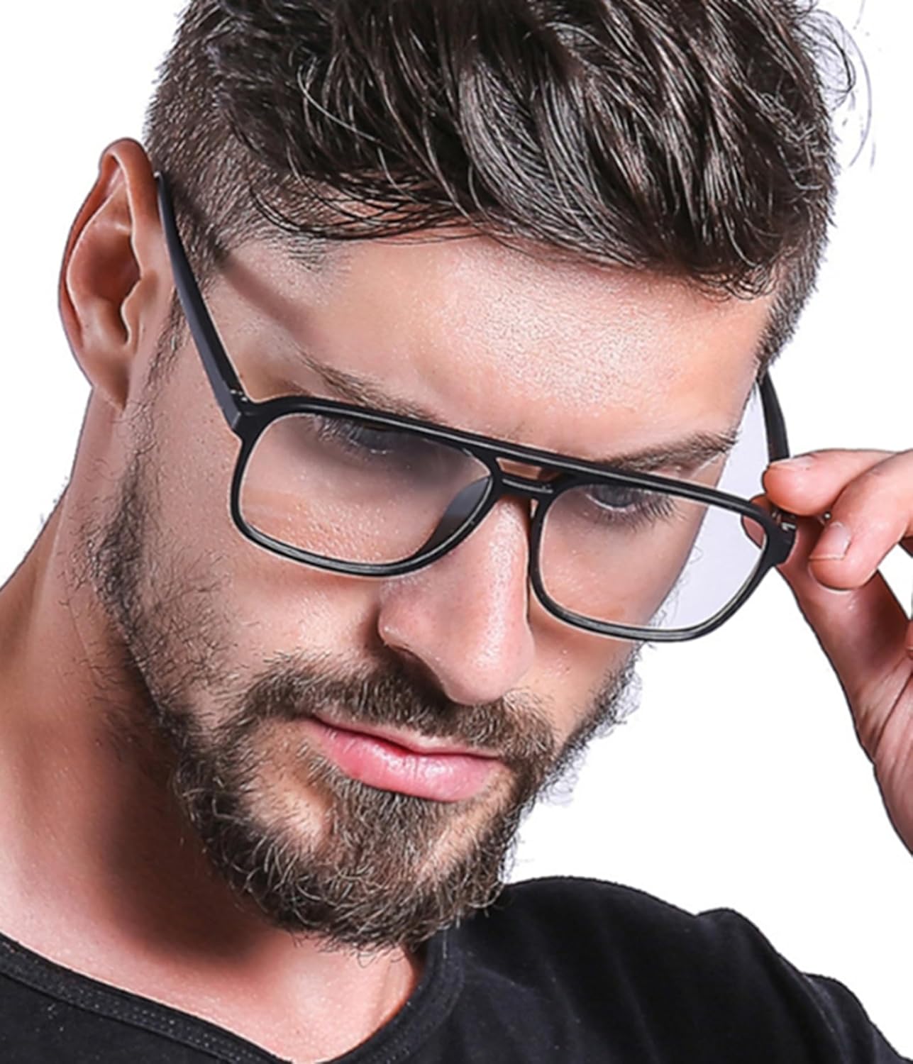 ZIMUSUN Gafas de aviador retro con luz azul para mujeres y hombres de los años 70, gafas de piloto con marco de gran tamaño, antifatiga ocular