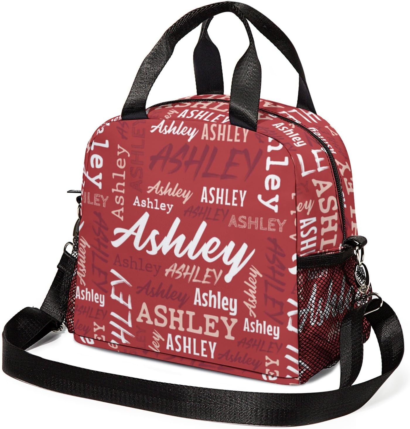 Bolsa de almuerzo personalizada con nombre, poliéster, color 11, unisex