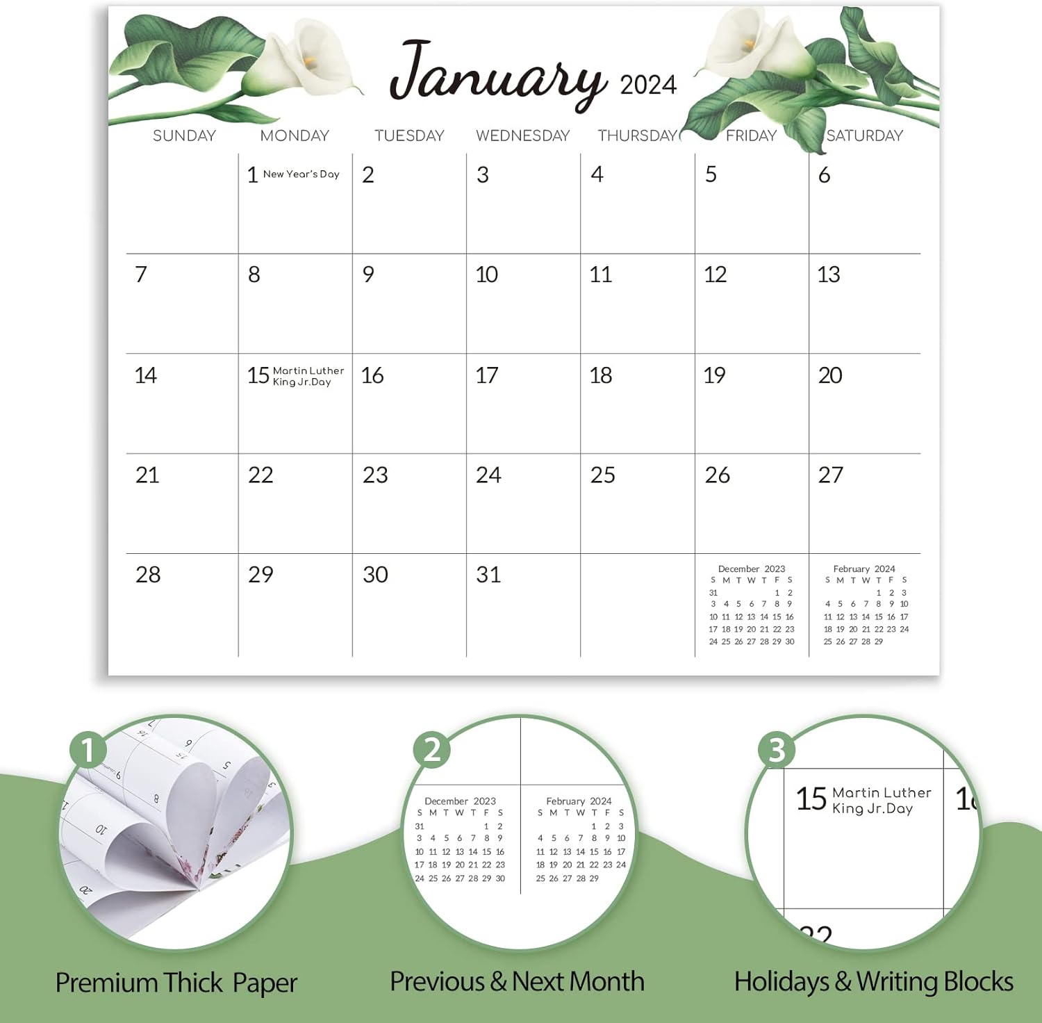 Magnetic Calendar for Refrigerator, 10″x 8″ Fridge Calendar from JAN. 2024- DEC. 2025,Paper Calendar 2024-25 Prefect for Planning and Organizing