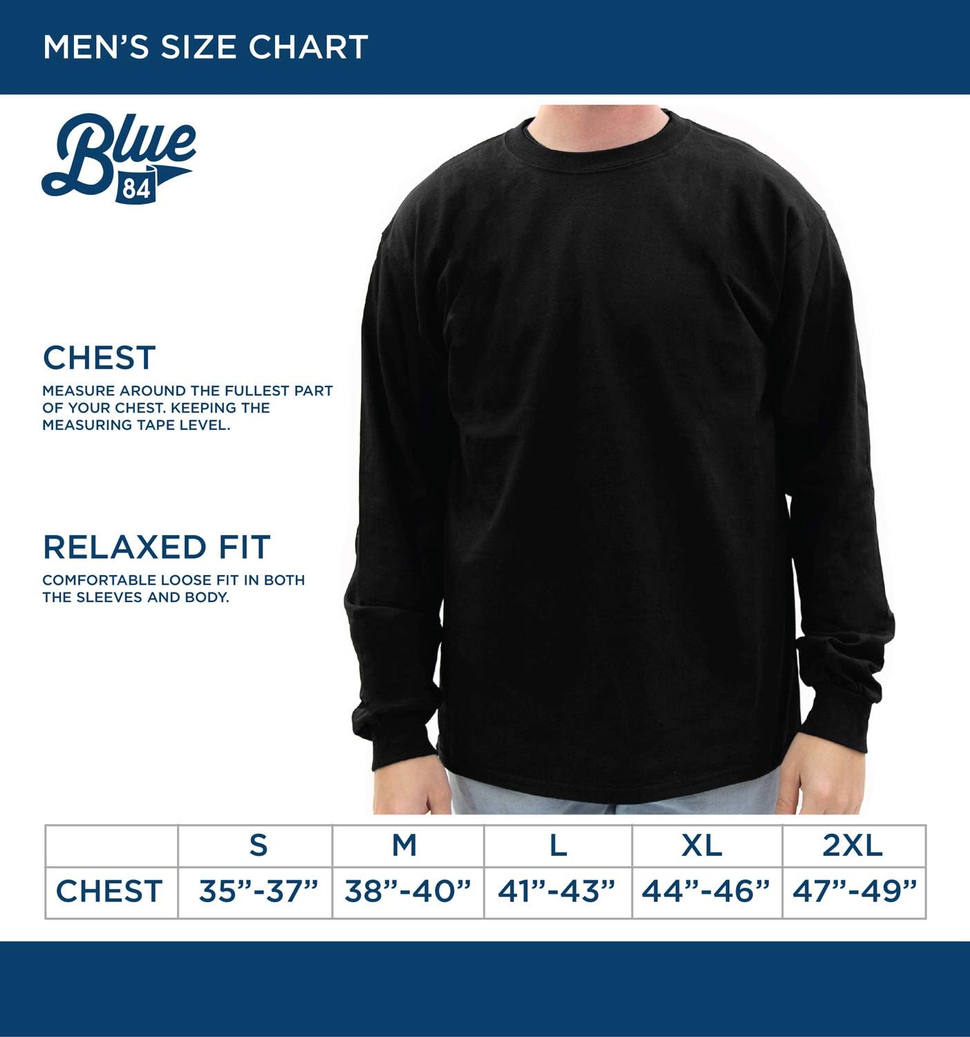 Blue 84 Camiseta de manga larga para hombre Blanco Arching Over