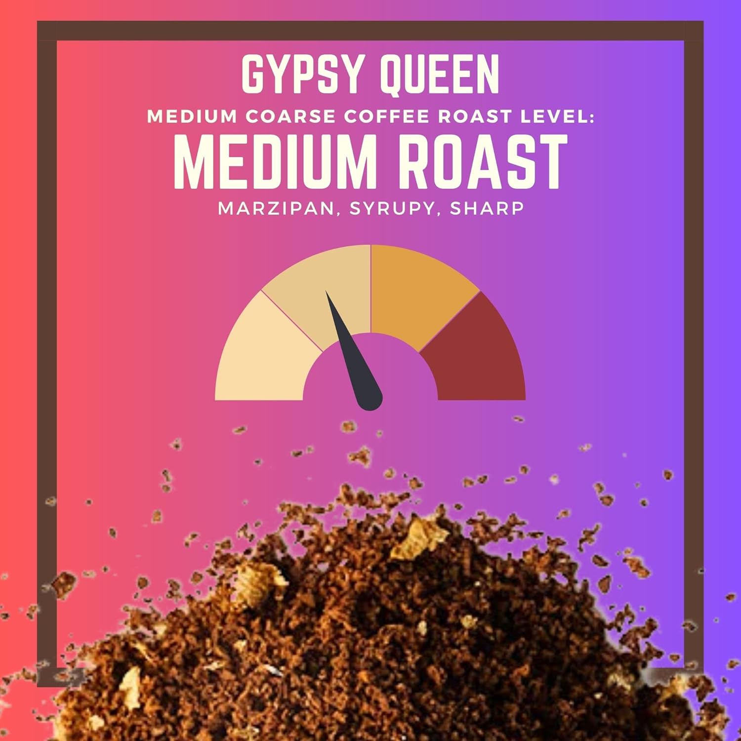 Disco Coffee Mezcla de café orgánico Gypsy Queen de tostado medio, café de calidad premium, Sumatra, Yirgacheffe etíope, Colombia (“cafetera casera”