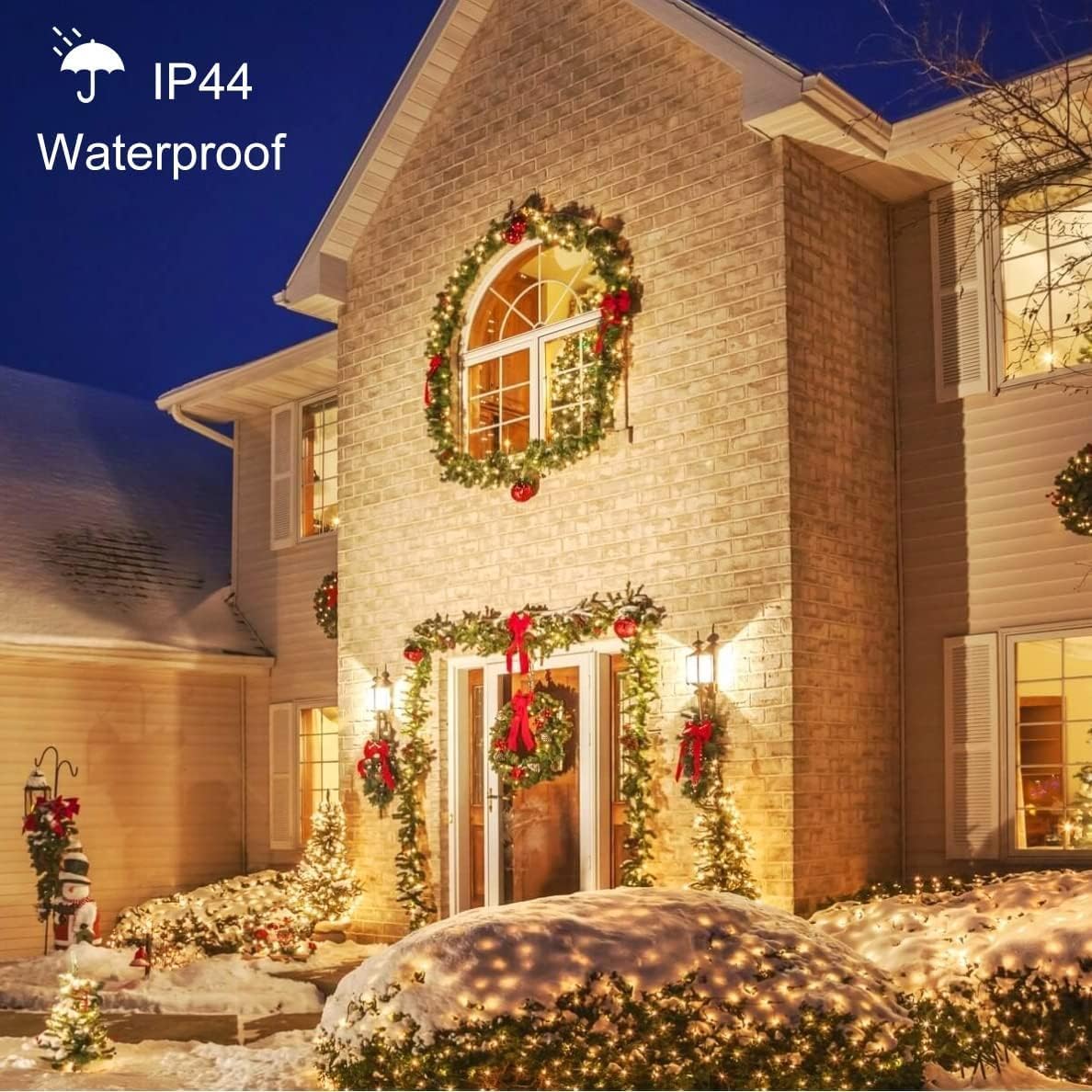 Toodour Luces de Navidad para exteriores, 338 pies, 1000 luces LED de Navidad, 8 modos, temporizador, luces parpadeantes de Navidad impermeables