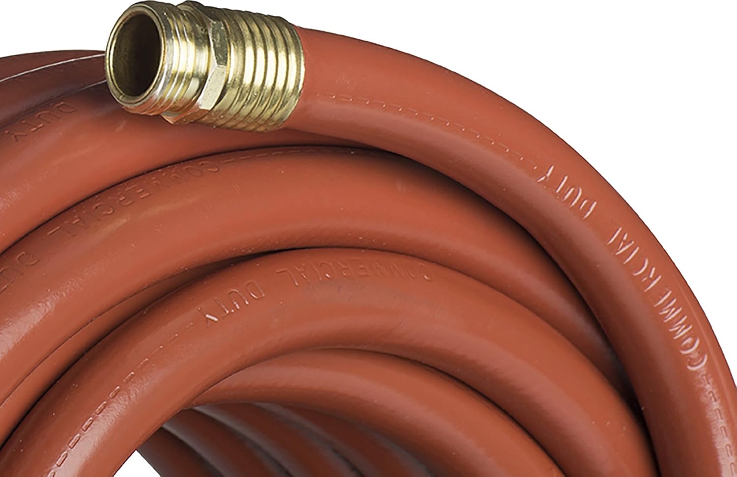 Swan Products SNCG58050 CONTRACTOR+ Manguera de agua de arcilla para servicio comercial con acoplamientos a prueba de aplastamiento 50 pies x 58