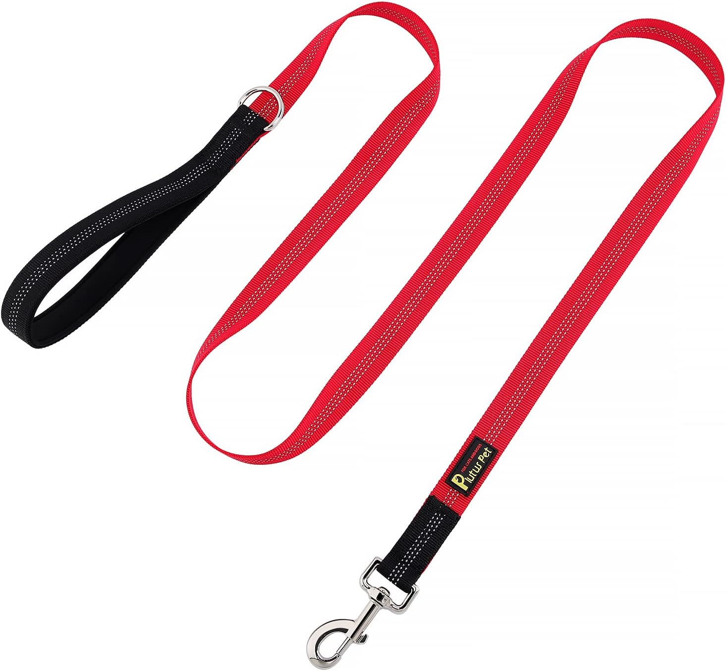 Plutus Pet Correa de nailon reflectante de doble cara para perro, mango acolchado suave para mayor comodidad, correa resistente de 6 pies, 5 pies, 4