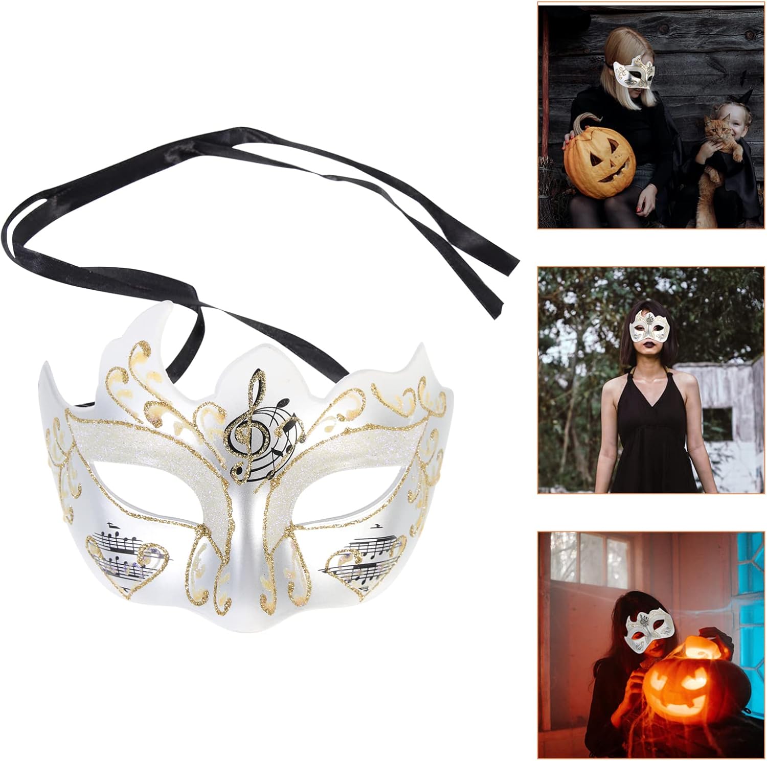 NOLITOY Ropa para niña, máscaras de Halloween, máscaras venecianas de princesa de media cara, máscaras retro de Mardi Gras, máscaras de disfraz de