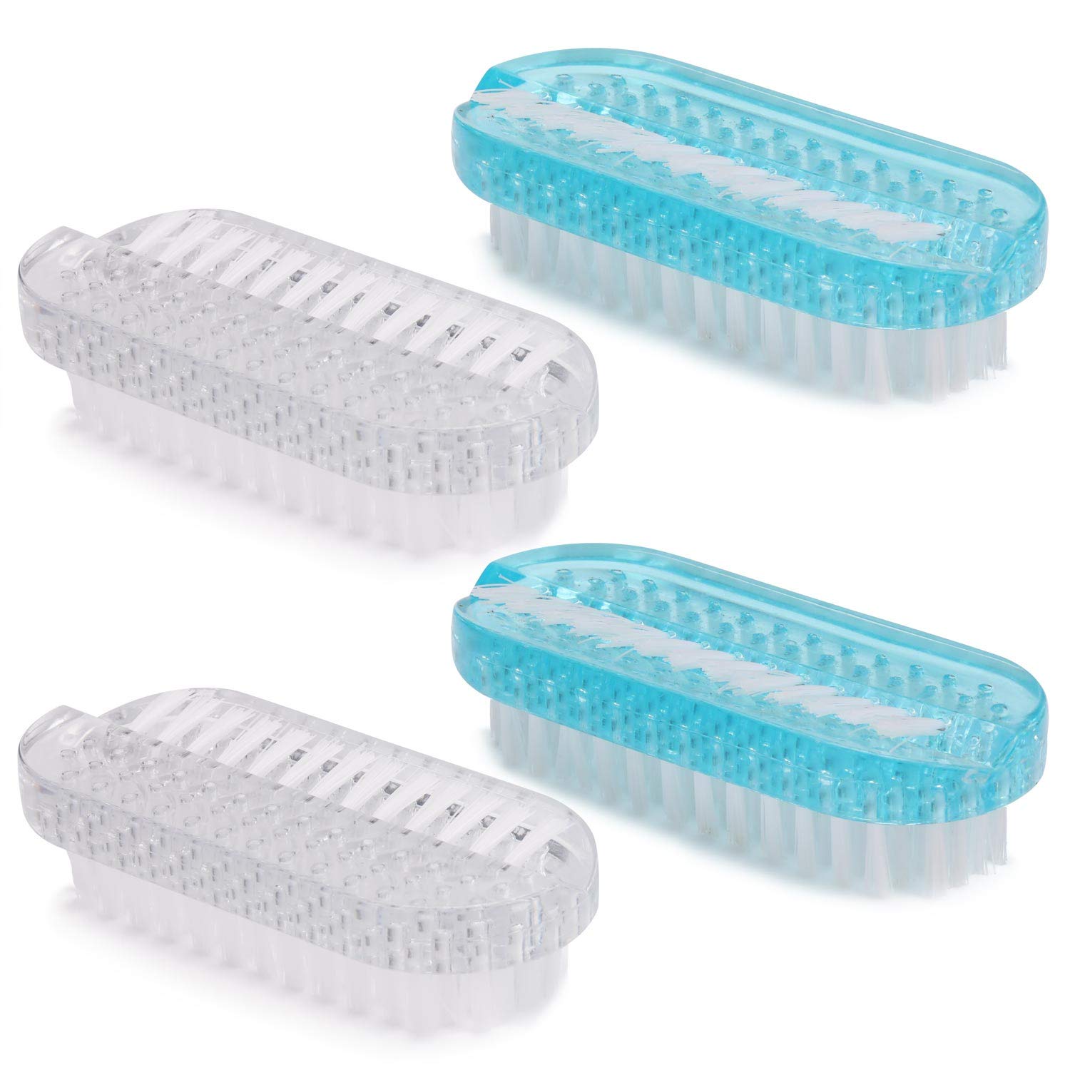 Cepillo de limpieza para uñas con mango (cepillo de plástico-4 piezas)