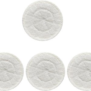 VideoPUP Almohadillas de microfibra de repuesto para trapeador de vapor, 4 unidades, color blanco, reutilizables, lavables, compatibles con VideoPUP Almohadillas de microfibra de repuesto para trapeador de vapor, 4 unidades, color blanco, reutilizables, lavables, compatibles con