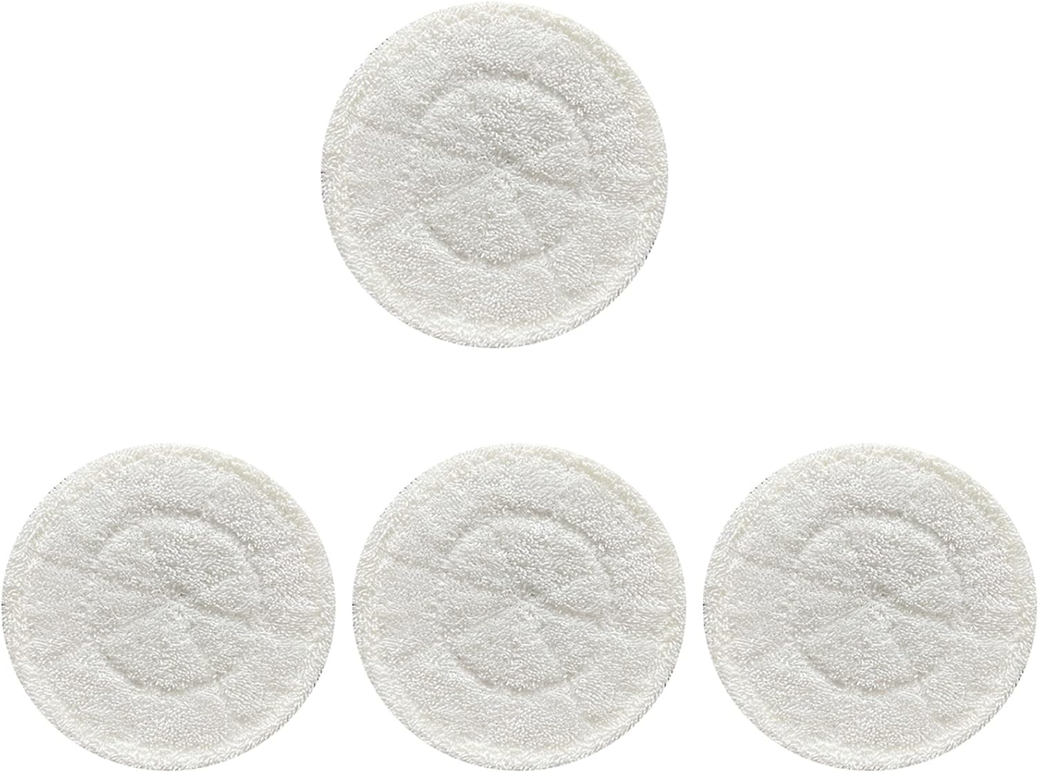 VideoPUP Almohadillas de microfibra de repuesto para trapeador de vapor, 4 unidades, color blanco, reutilizables, lavables, compatibles con