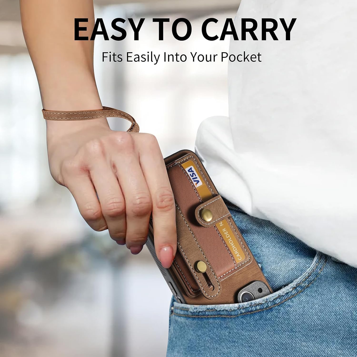 Asuwish Funda para iPhone 15 Plus de 6.7 pulgadas, funda tipo cartera con protector de pantalla de vidrio templado, soporte delgado para tarjeta de