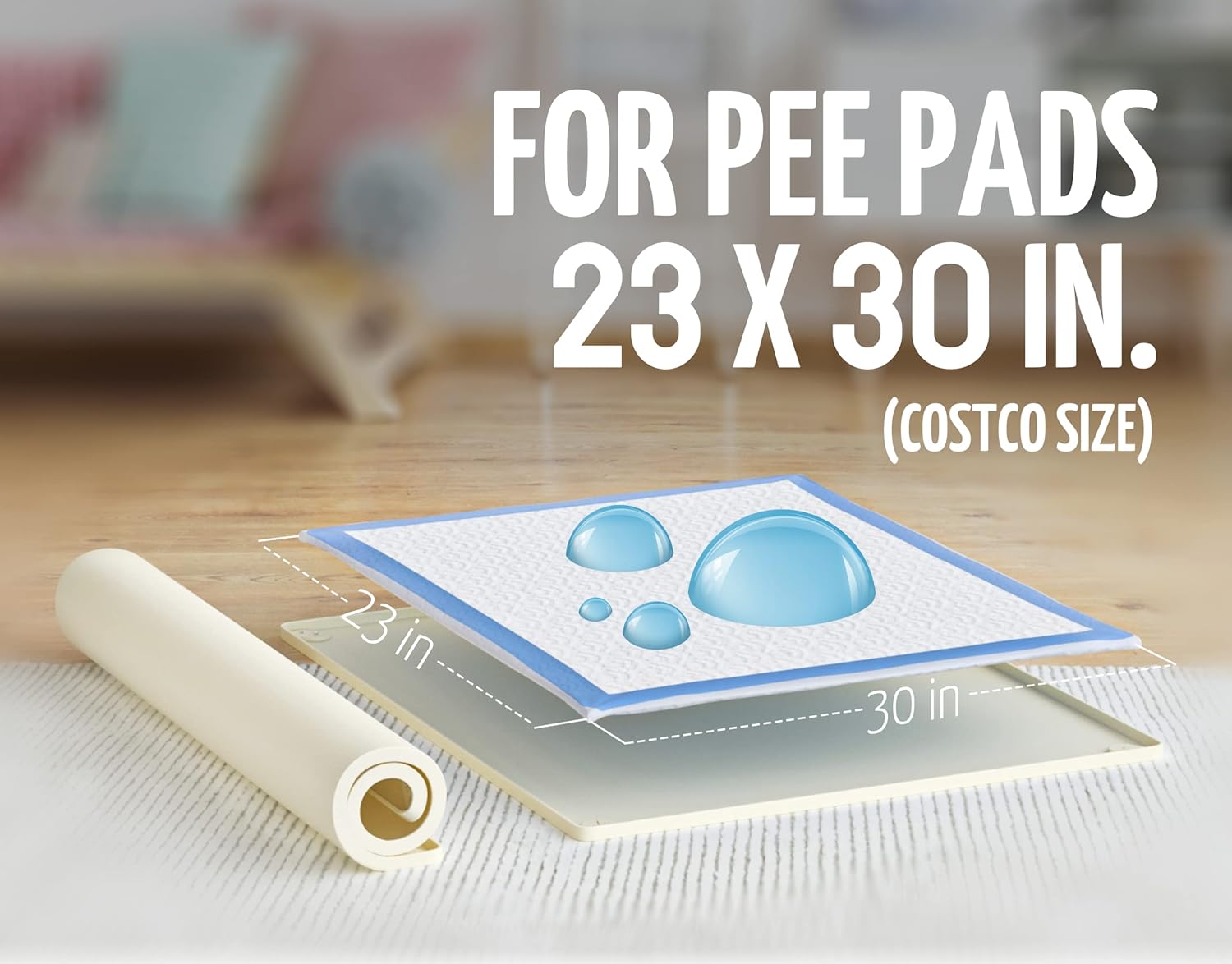 Skywin Soporte para almohadilla de orina para almohadillas de entrenamiento de 30 x 23 pulgadas, paquete de 3 soportes de silicona para almohadilla
