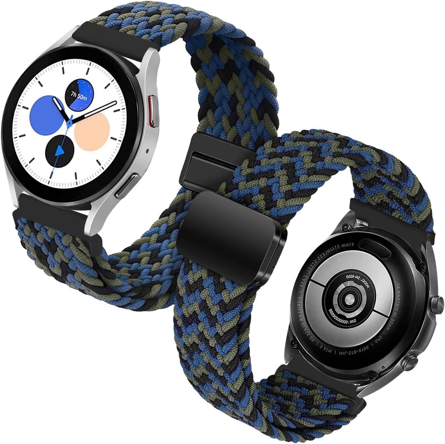Correa de 0.787 in compatible con Samsung Galaxy Watch 4, 5 y 6 de 1.73 pulgadas, 1.57 pulgadas, 6 Classic de 1.73 pulgadas, 1.77 pulgadas, 5 Pro de