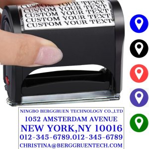 Sello de dirección personalizado, autoentintado, sellos de goma con dirección de retorno, sello de negocios autoentintado, hasta 5 líneas, sello de Sello de dirección personalizado, autoentintado, sellos de goma con dirección de retorno, sello de negocios autoentintado, hasta 5 líneas, sello de