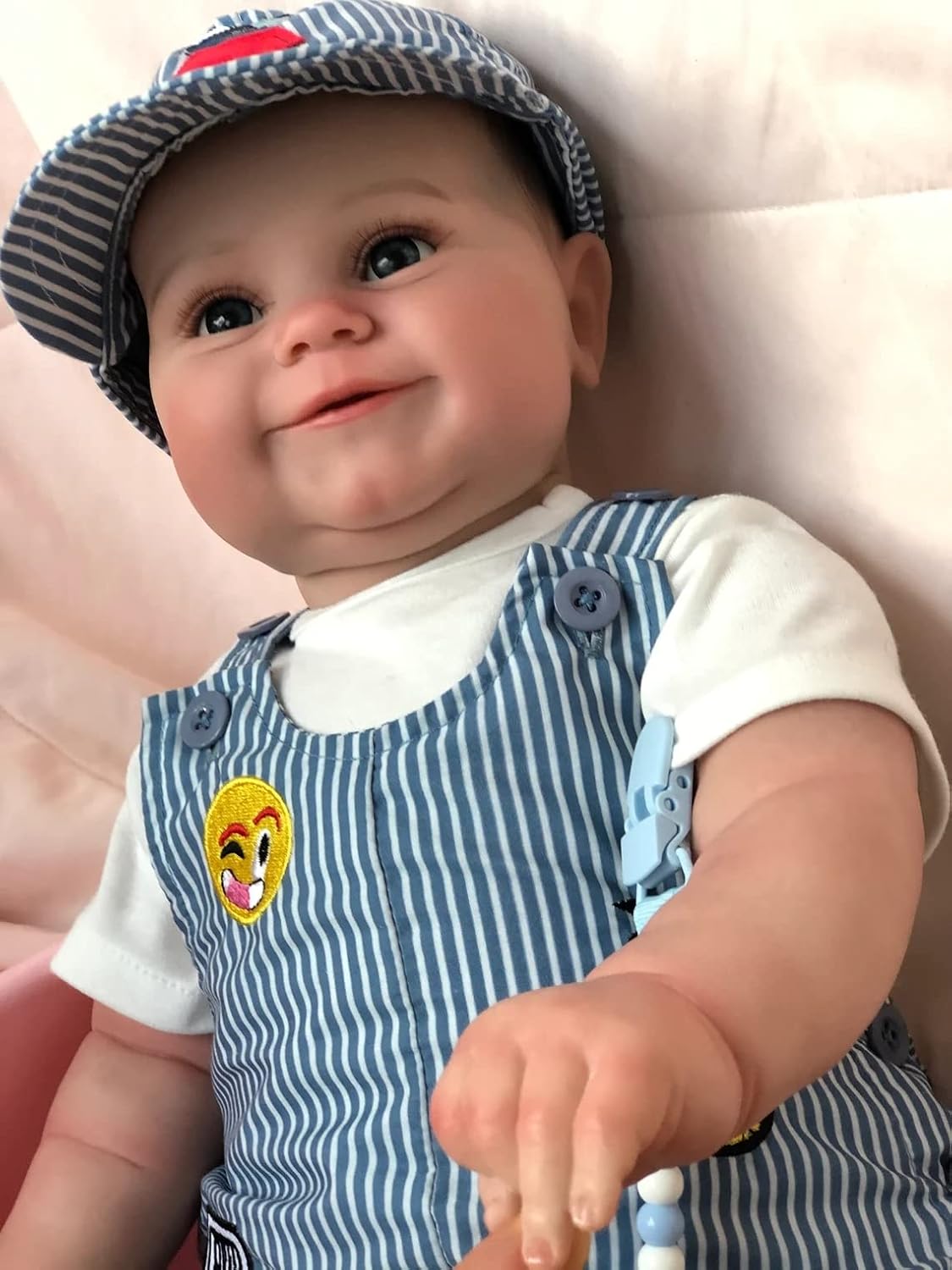 iCradle Big Boy Reborn Baby Dolls realista de 24 pulgadas hecho a mano Reborn bebé recién nacido de la vida real, muñeca de arte coleccionable para